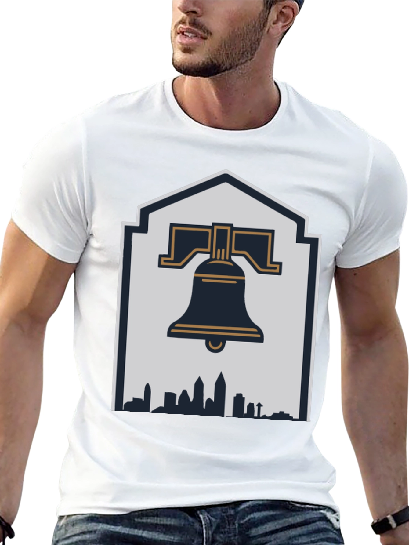 Liberty Bell Skyline Graphic T-Shirt