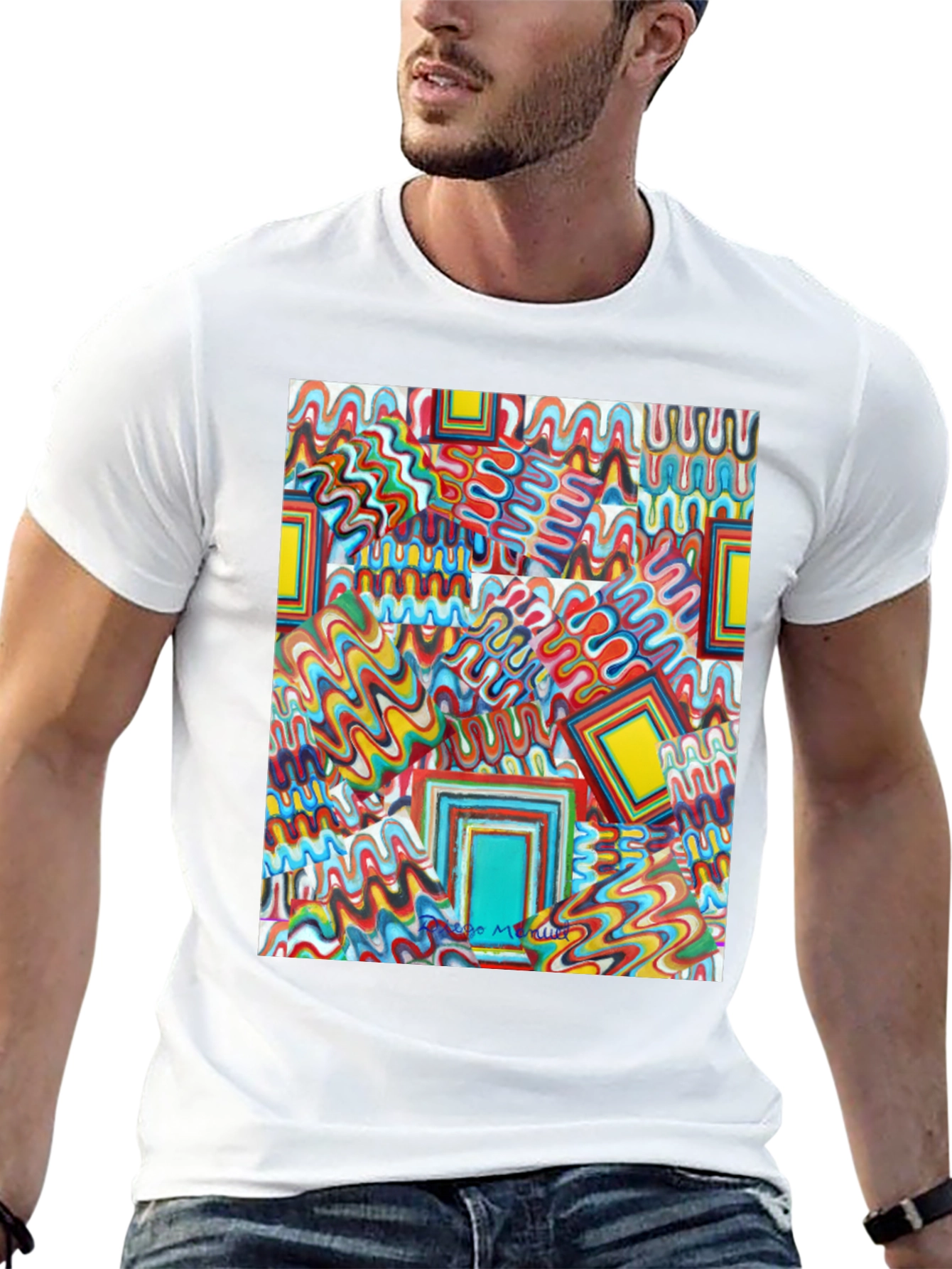 Abstract Art Print Tee - Bold & Unique Design