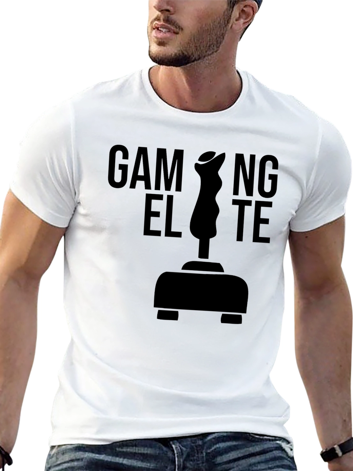 Gaming Elite T-Shirt - Black Joystick Design