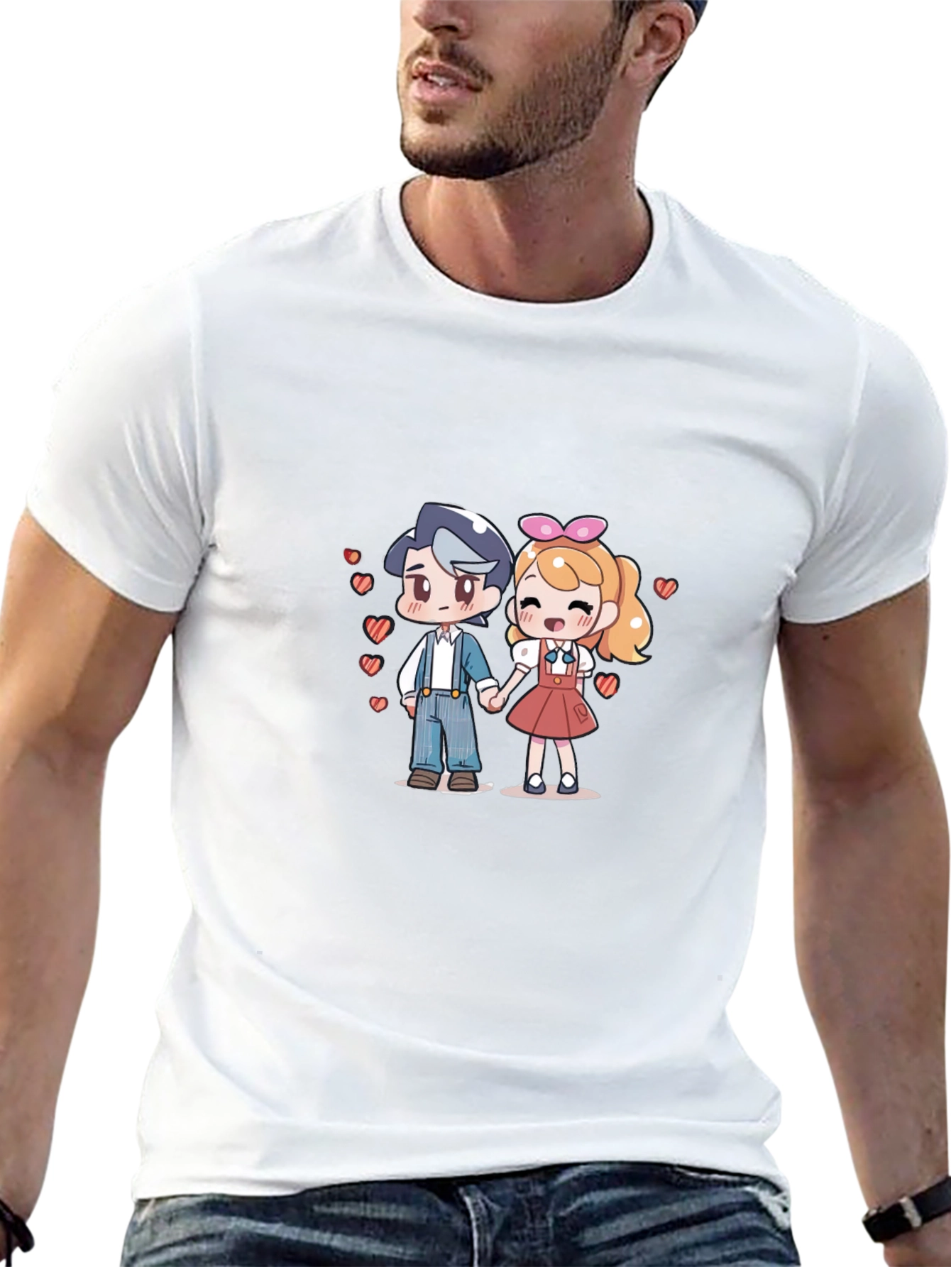 Anime Love T-Shirt - Cute Couple Tee