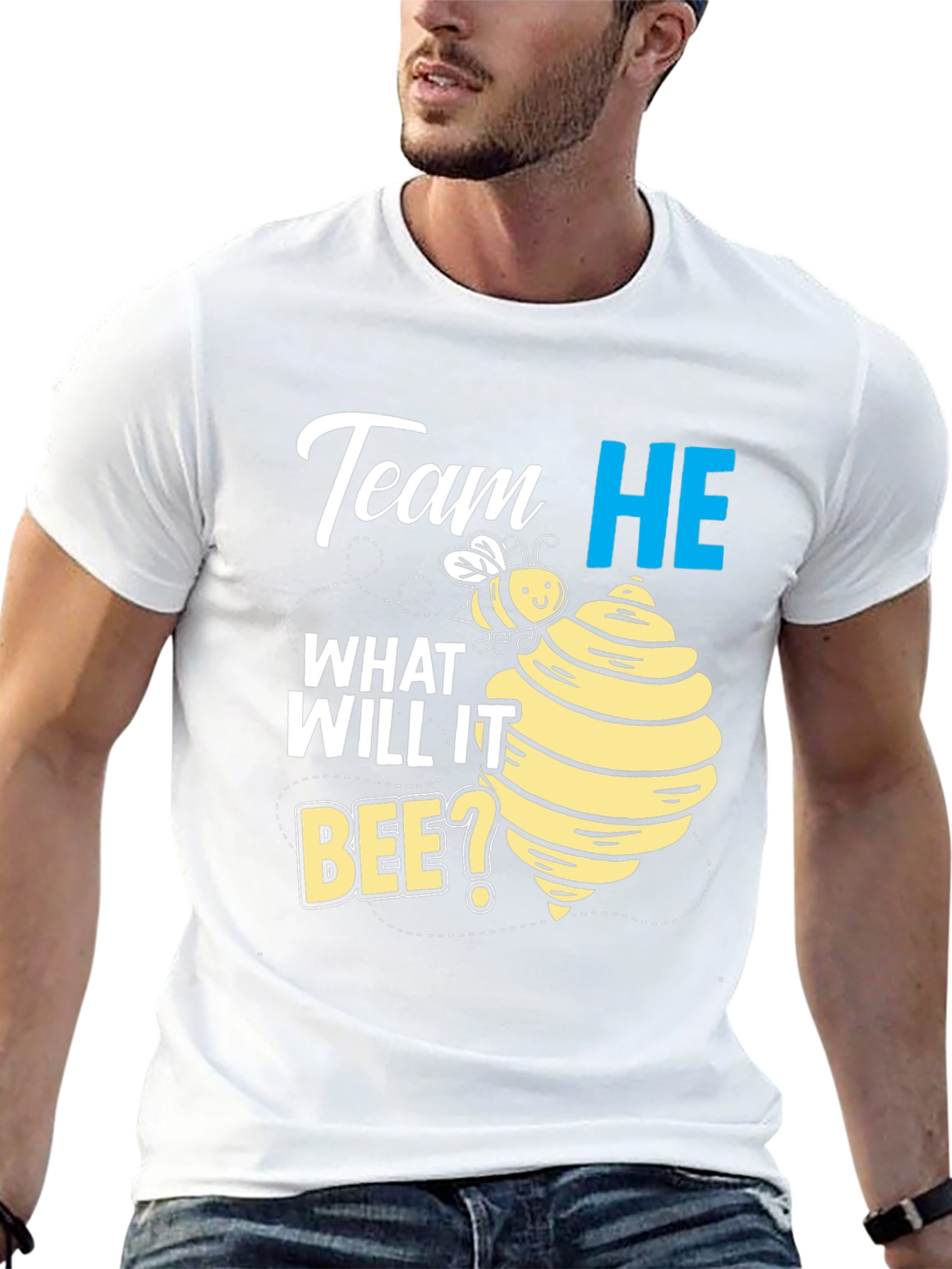 Team He What Will It Bee? Gender Reveal T-Shirt