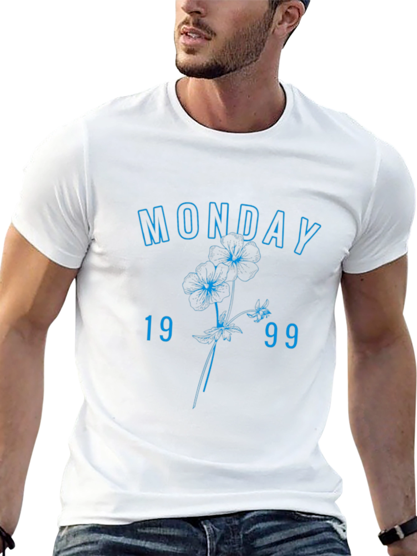 Monday 1999 Floral Graphic Tee - Casual Streetwear