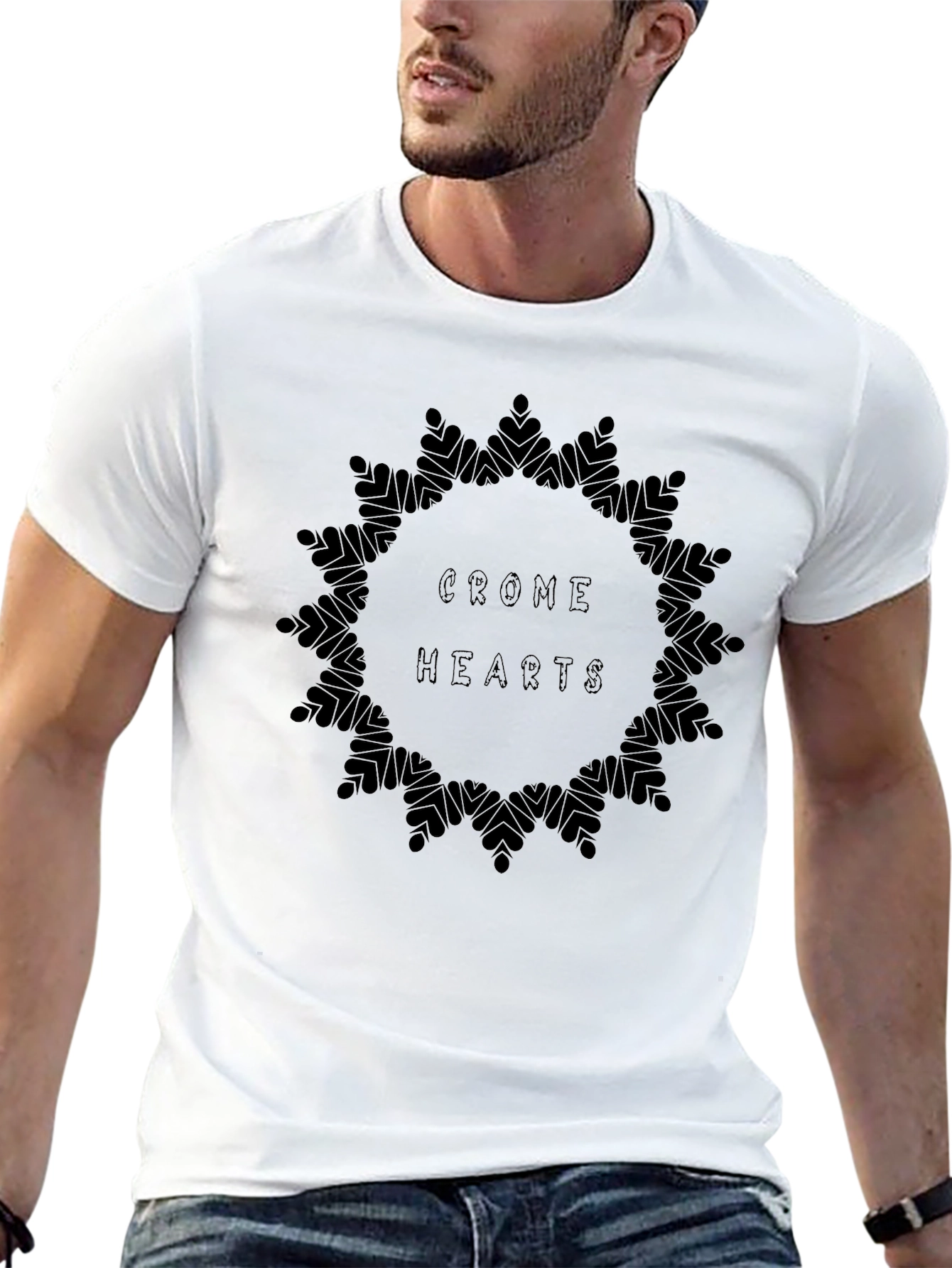 Crome Hearts Graphic Print Black T-Shirt