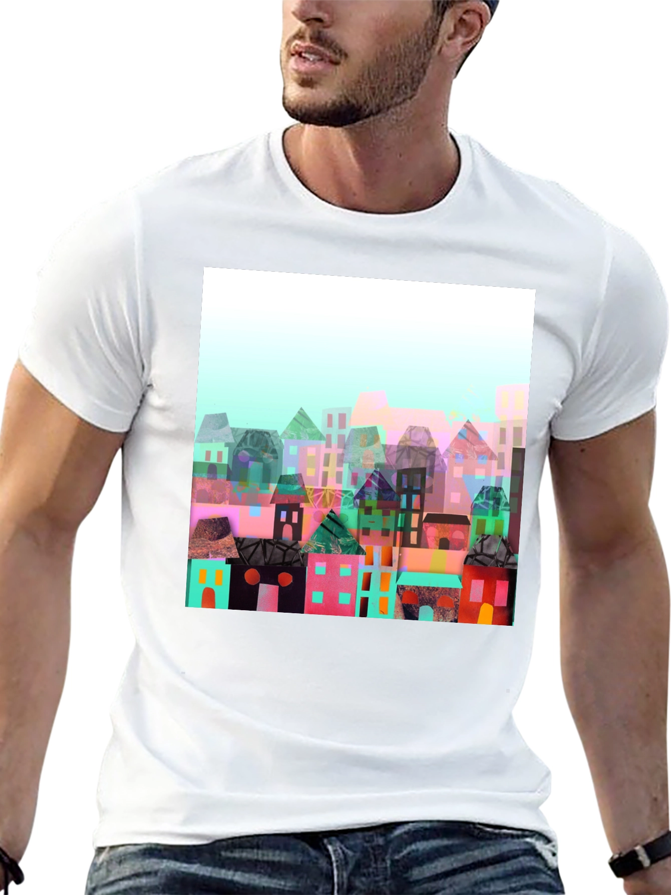 Abstract Cityscape Graphic Tee
