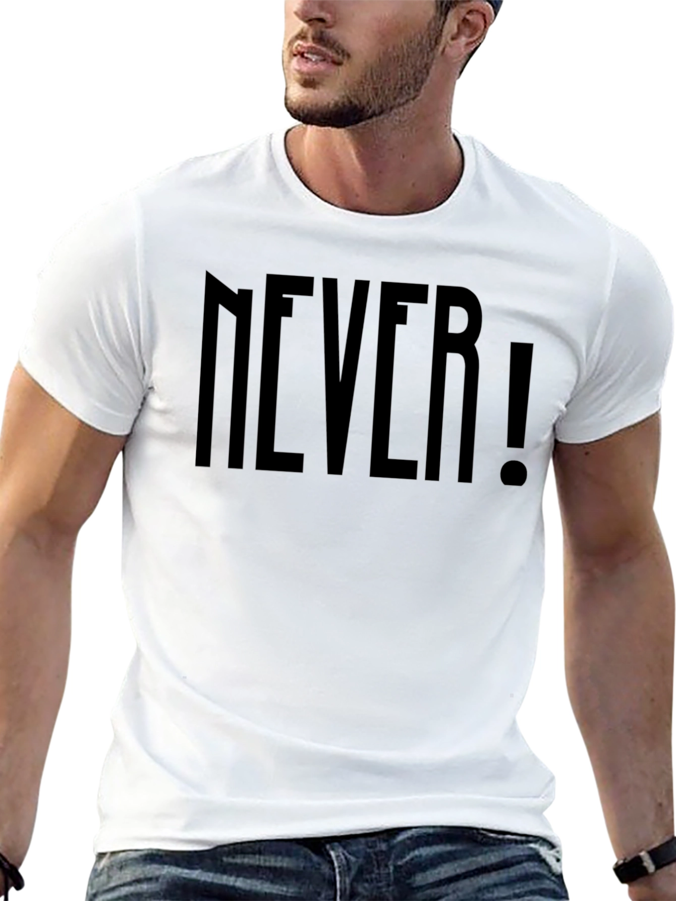 Edgy Never! Graphic Black T-Shirt