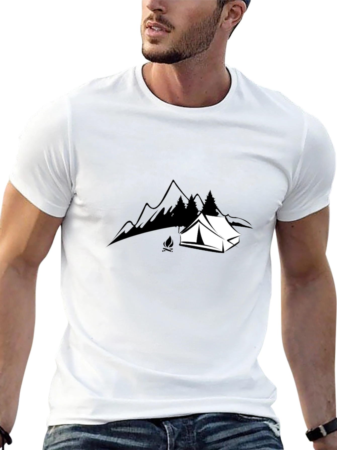 Camping Adventure Black T-Shirt