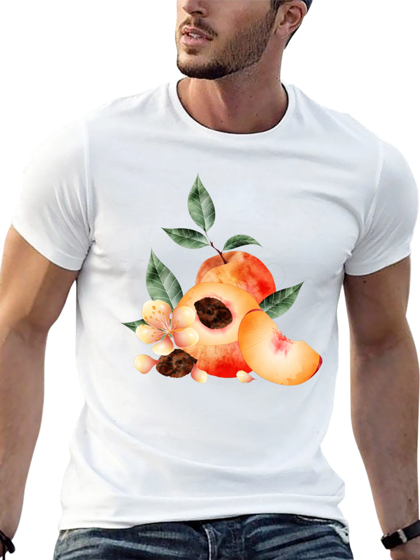 Peach Graphic T-Shirt