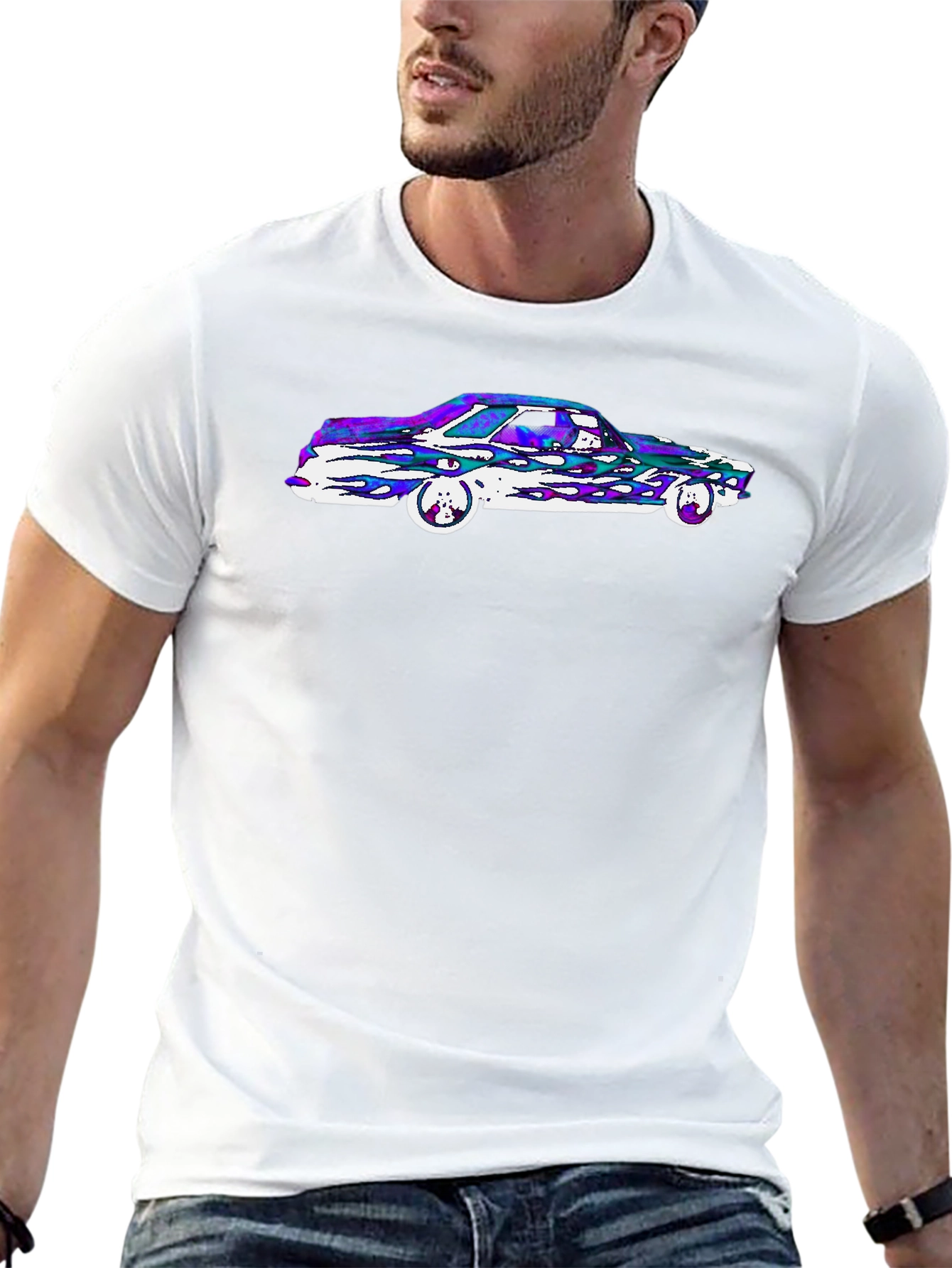 Retro Car Graphic Tee - Black
