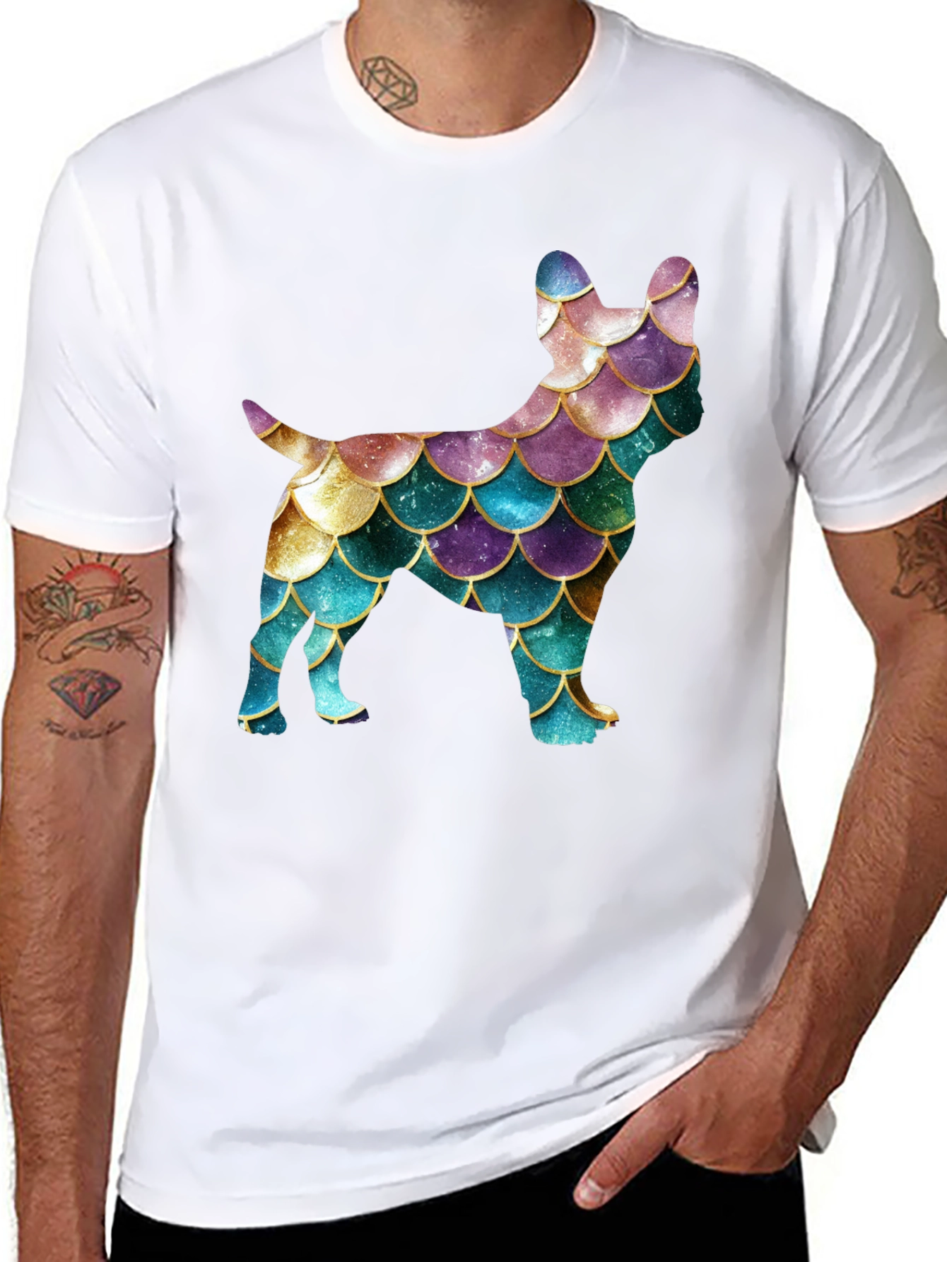 Stylish Dog Scales Graphic T-Shirt