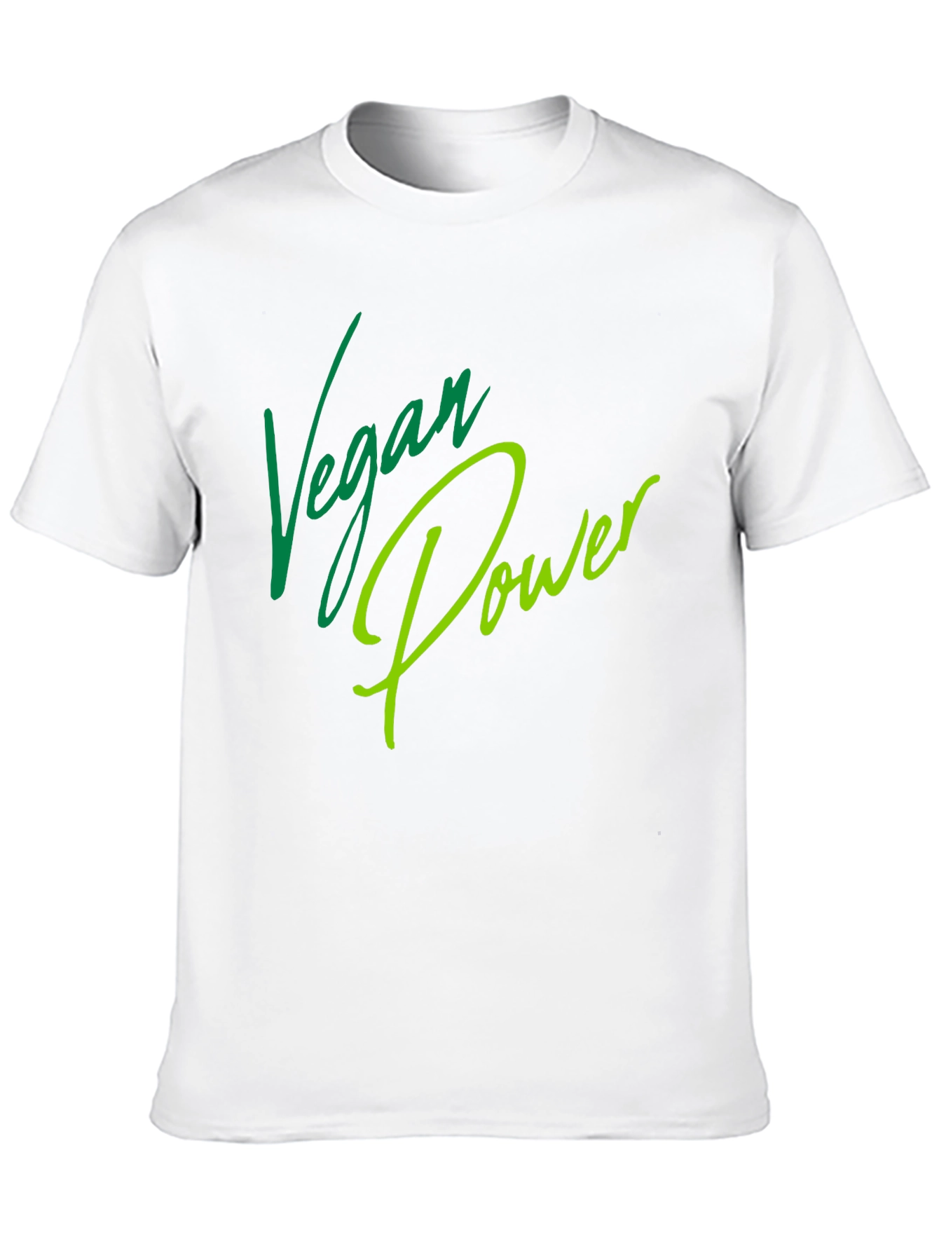 Vegan Power T-Shirt - Green Lettering on Black