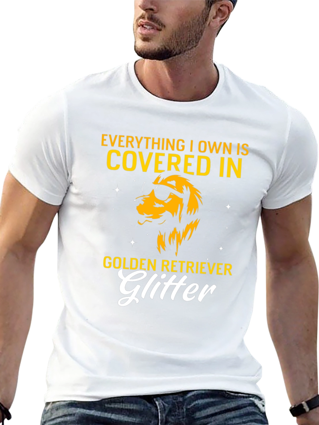 Golden Retriever Glitter T-Shirt