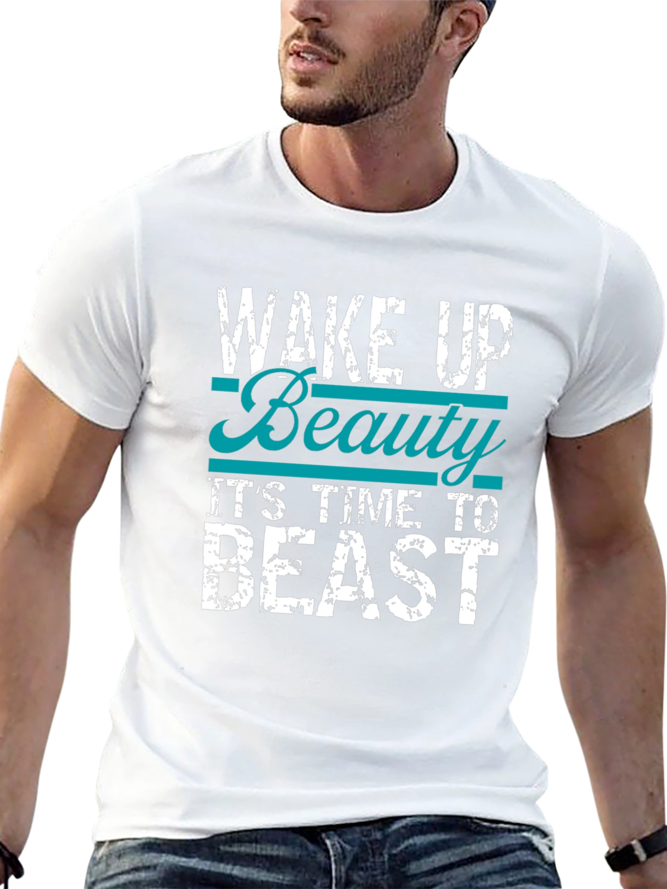 Wake Up Beauty Beast Black T-Shirt