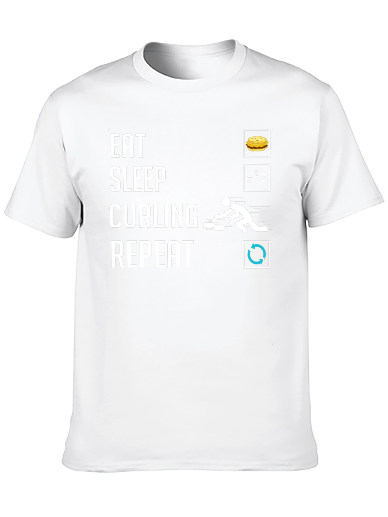 Eat Sleep Curling Repeat T-Shirt