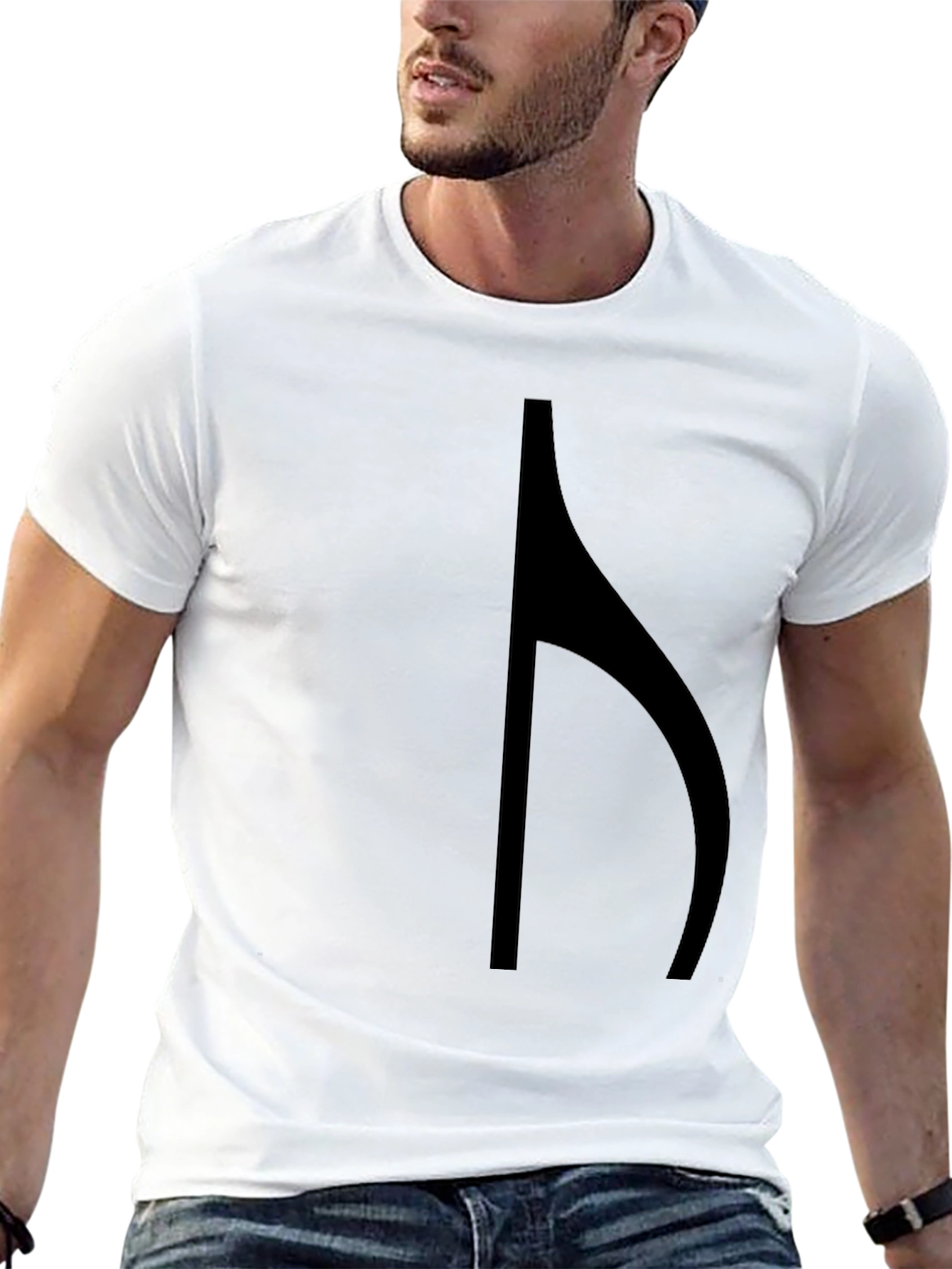 Modern Geometric Black Graphic Tee