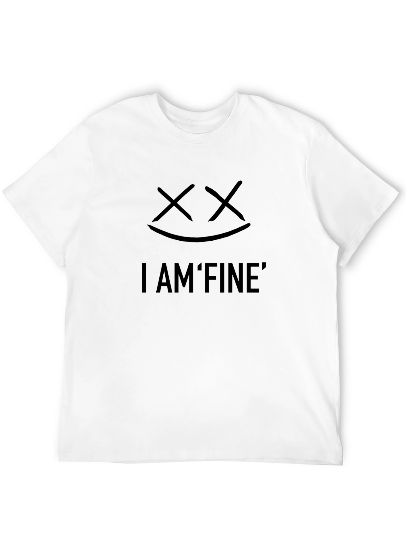 I AM FINE Graphic Tee - Unisex Black T-Shirt
