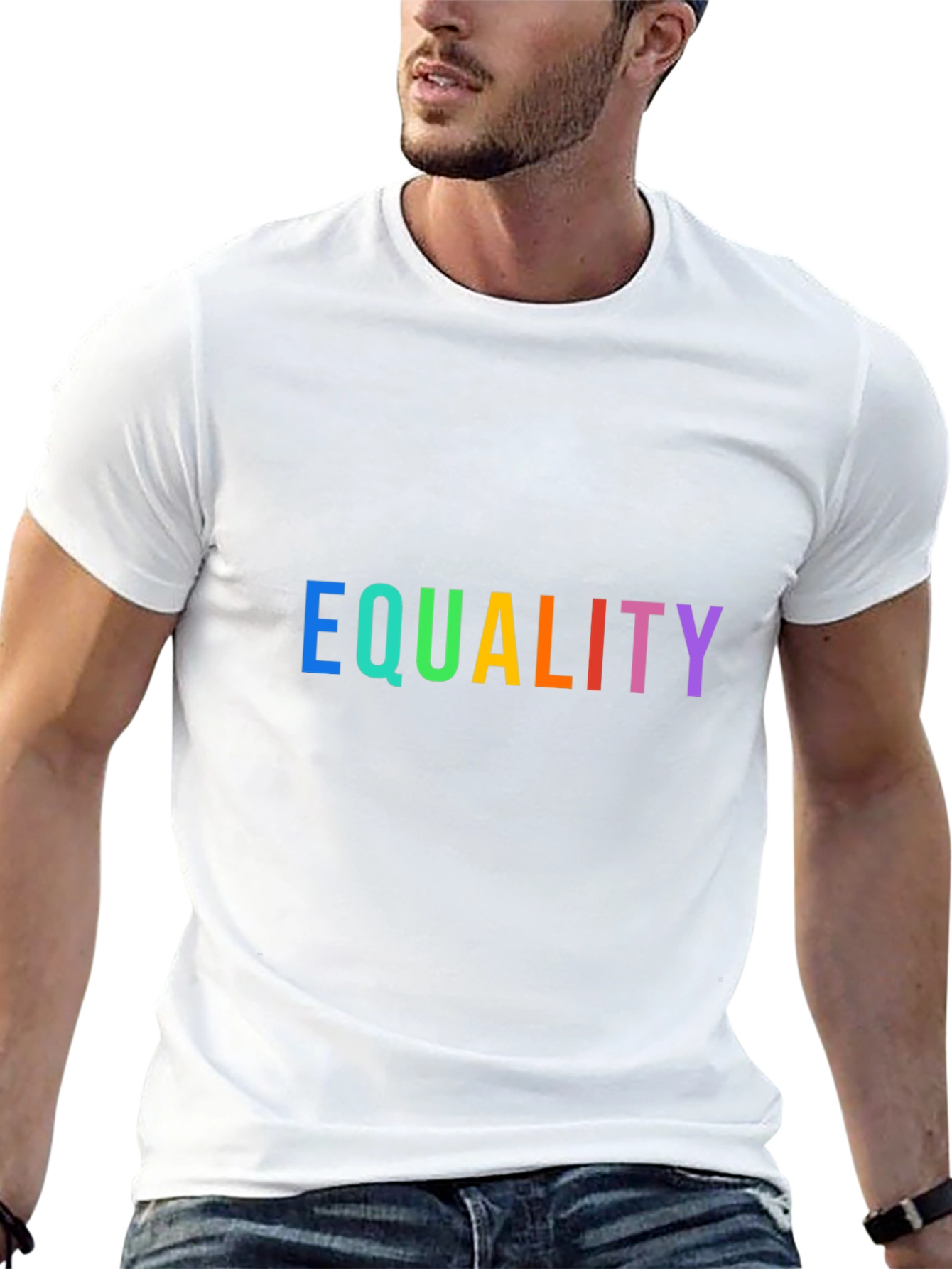 Equality Rainbow Text T-Shirt