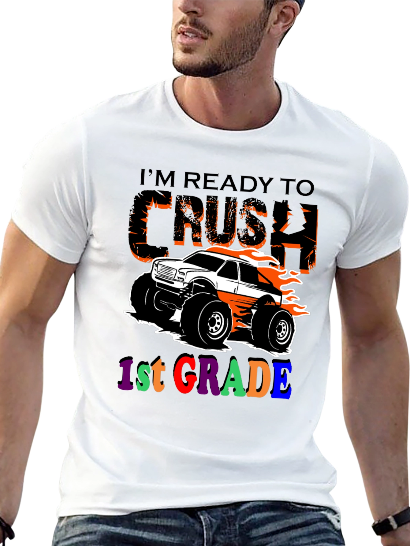 Ready to Crush 1st Grade Monster Truck T-Shirt