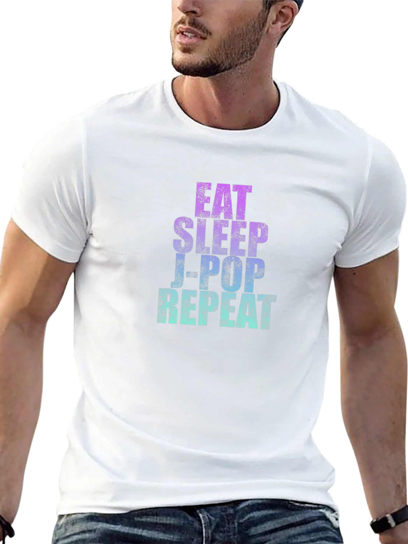 Eat Sleep J-Pop Repeat Graphic T-Shirt