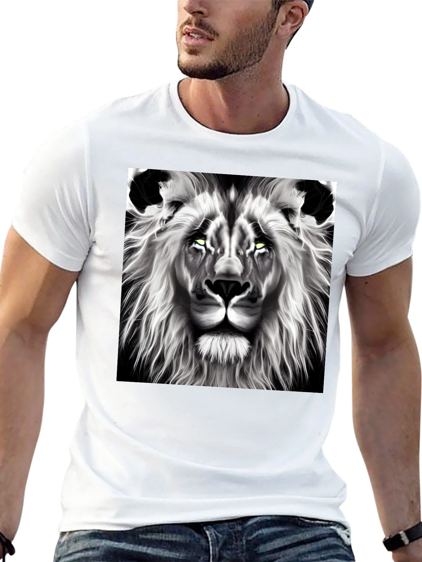Lion Graphic Tee - Bold Black T-Shirt