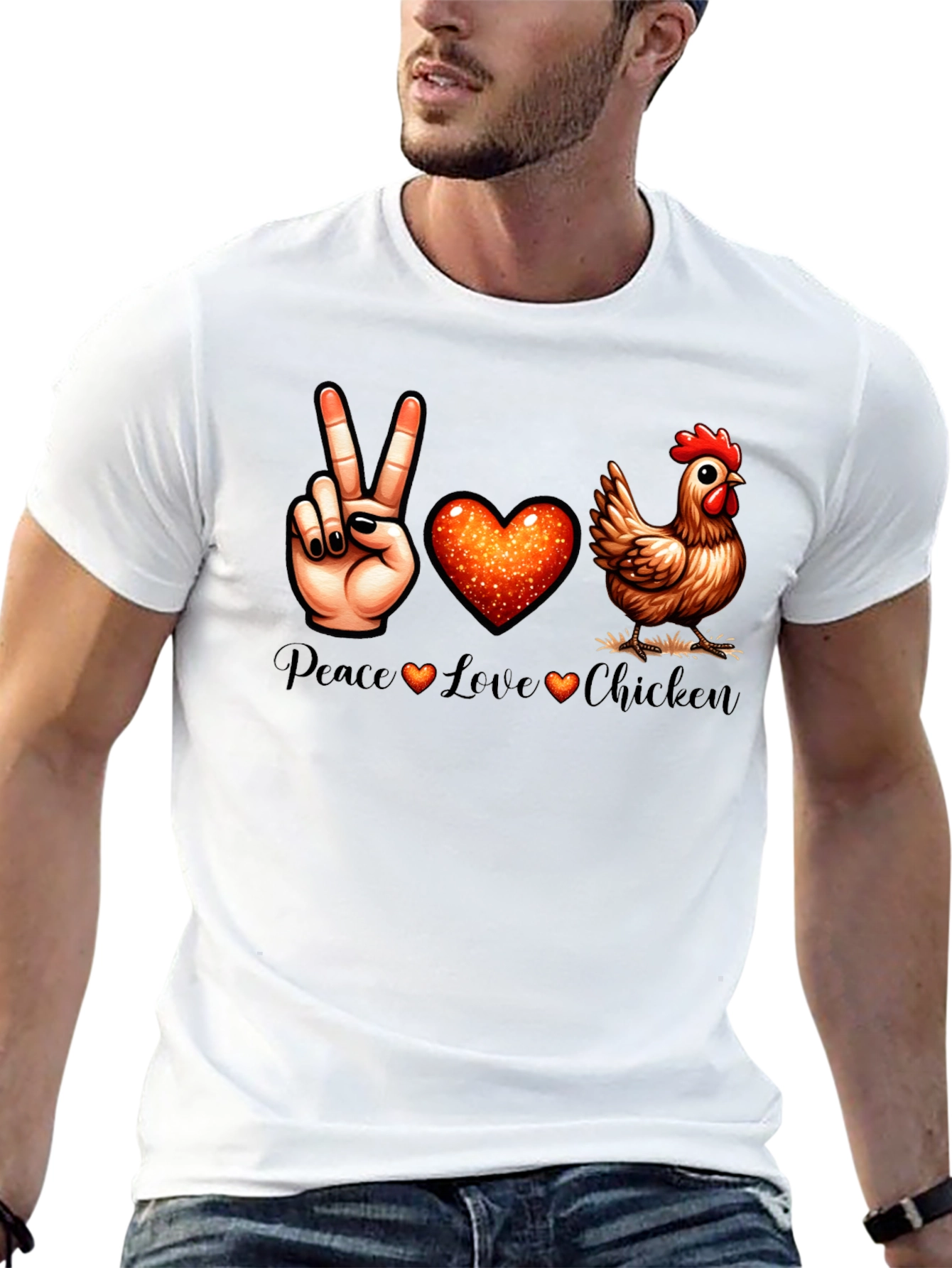 Peace Love Chicken T-Shirt