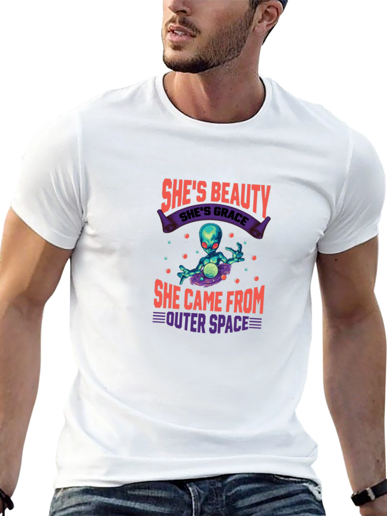 Shes Beauty Shes Grace Alien Graphic Tee