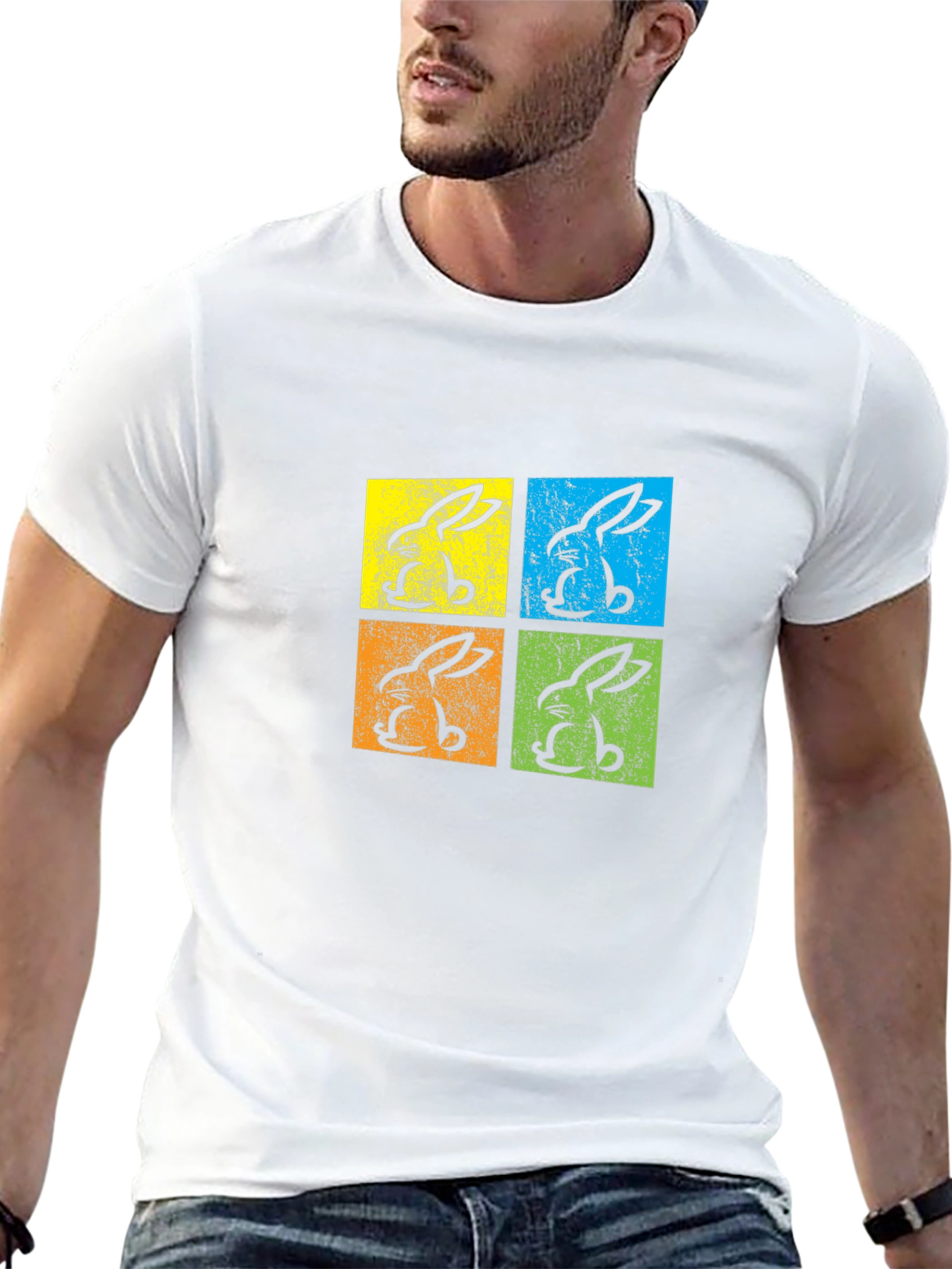 Retro Easter Bunny Pop Art T-Shirt