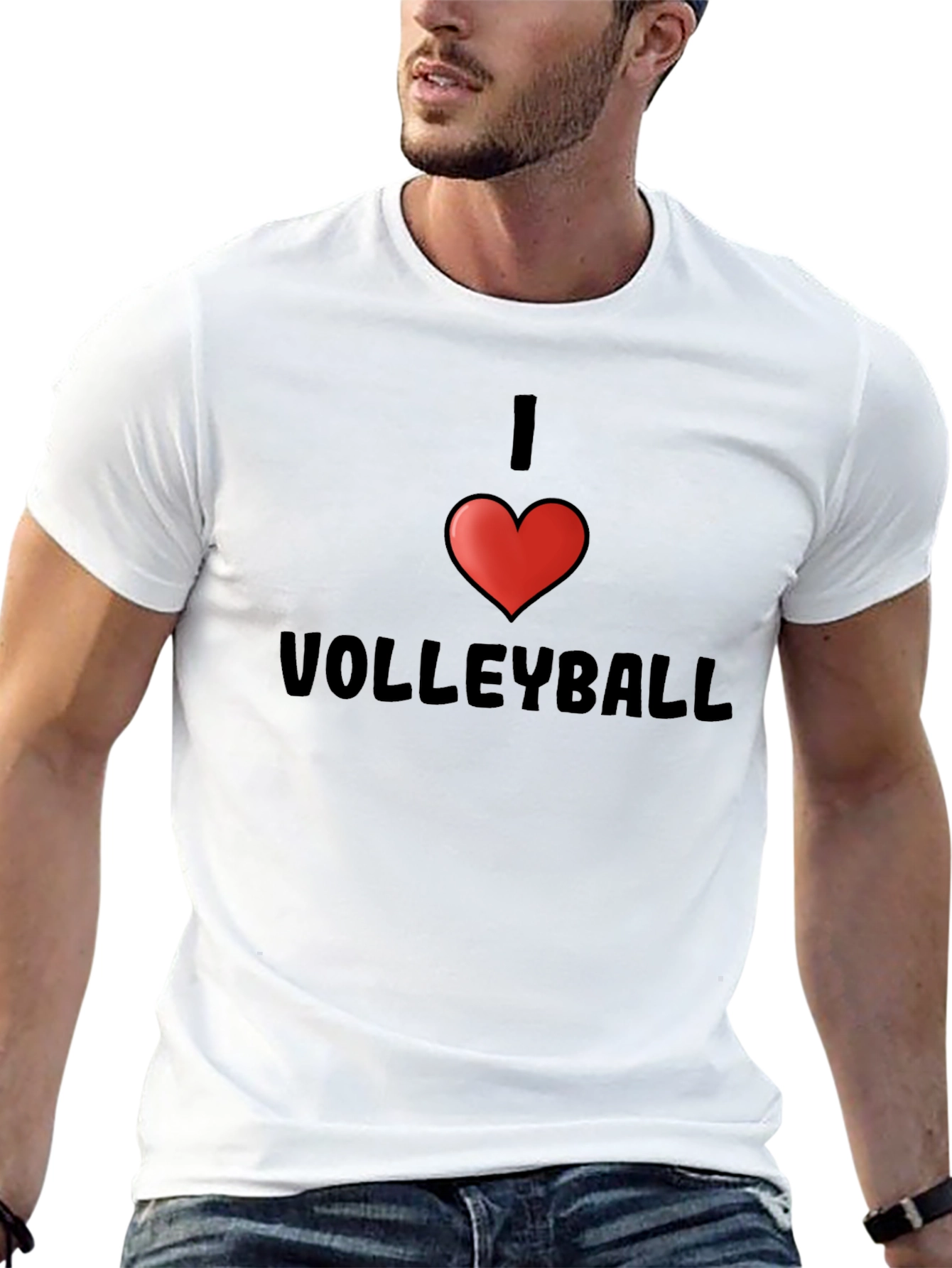 I Heart Volleyball T-Shirt - Black Short Sleeve