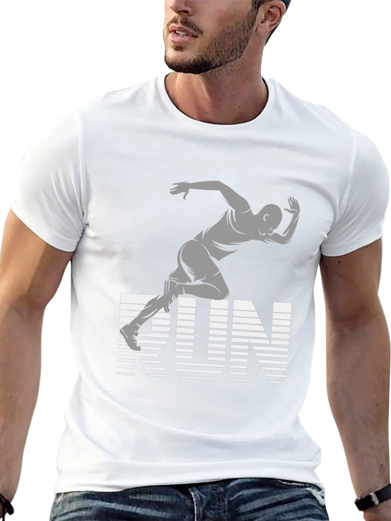 Run Graphic Tee - Athletic Style