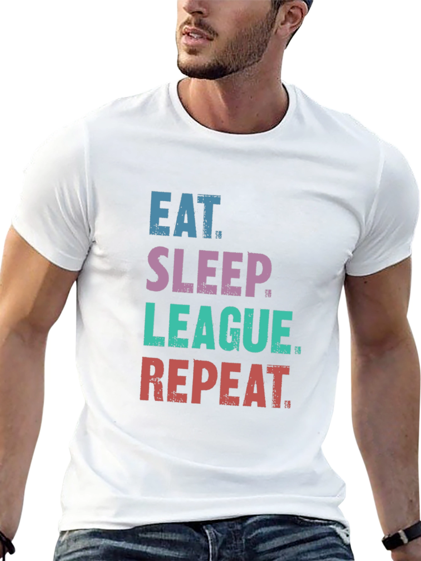 Eat Sleep League Repeat T-Shirt