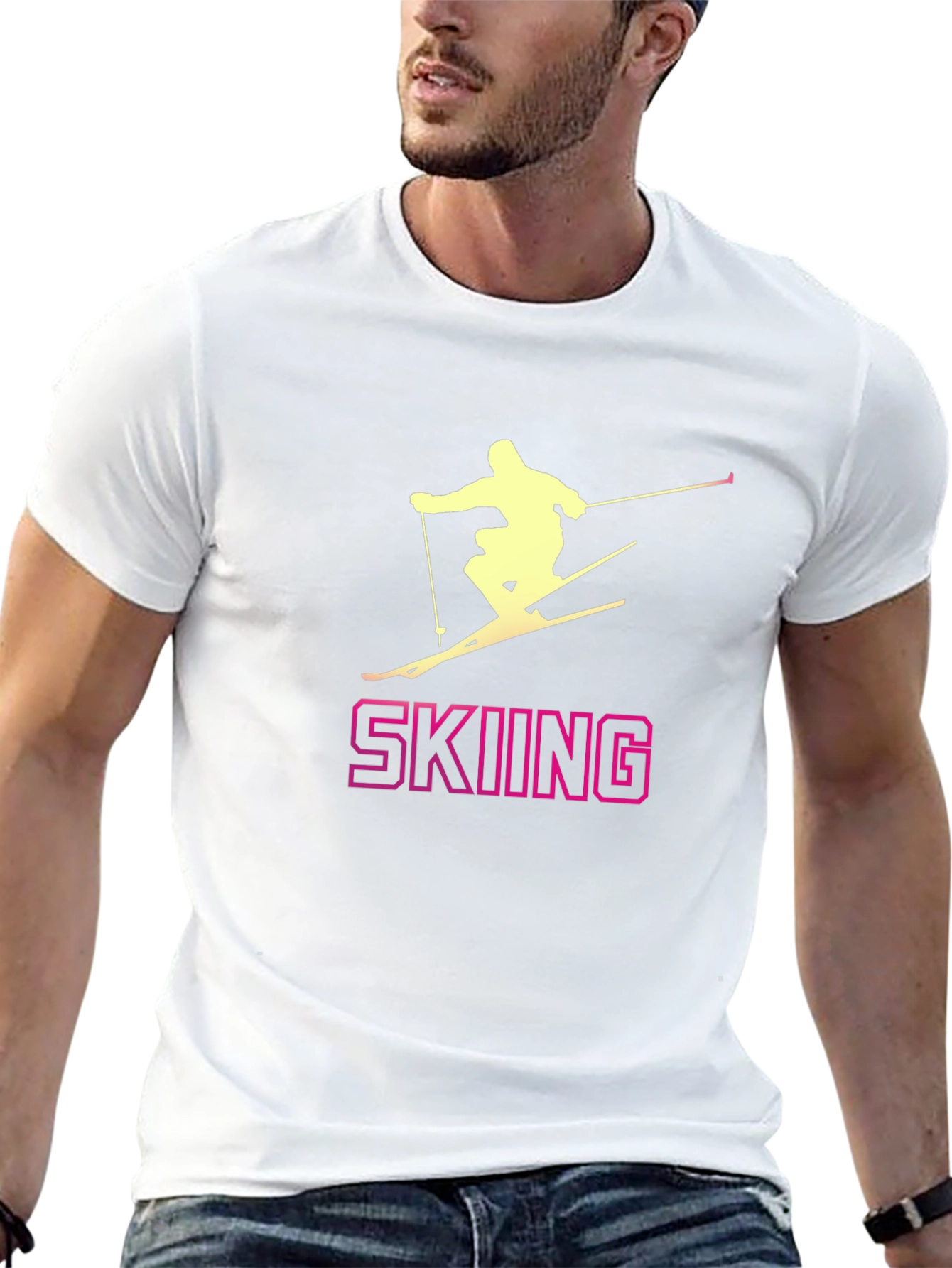 Skiing T-Shirt: Stylish Sportswear for Winter Adventures