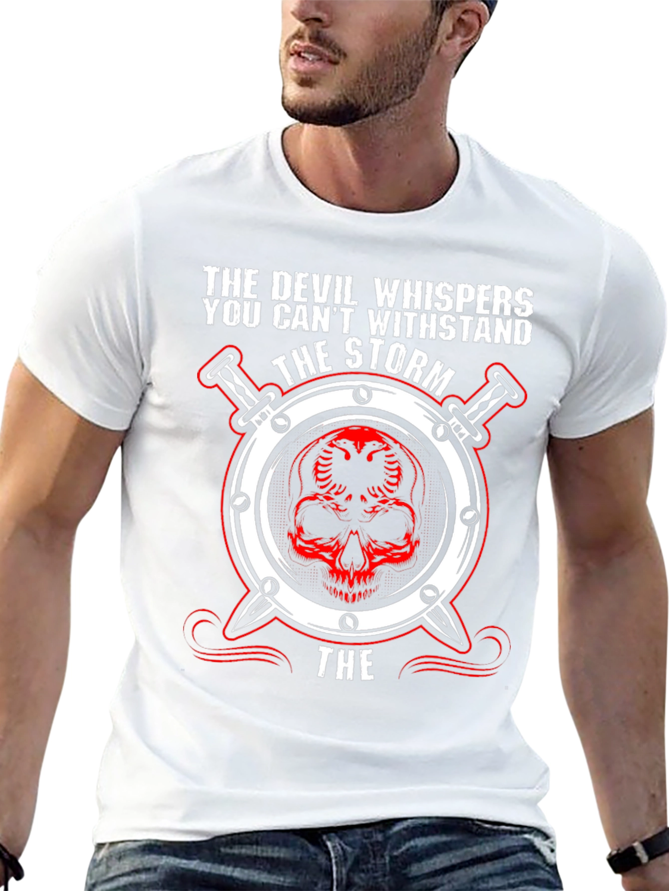 Devil Whispers the Storm Graphic T-Shirt