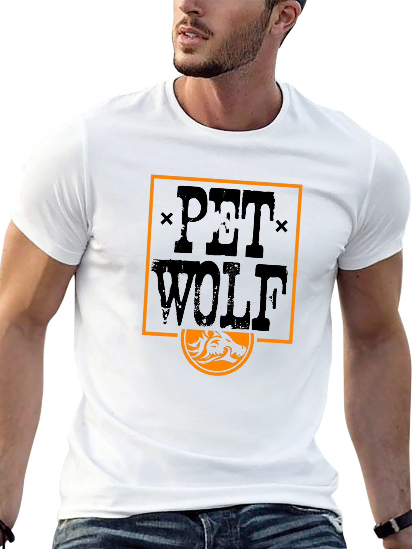 Pet Wolf Graphic Tee - Black T-Shirt