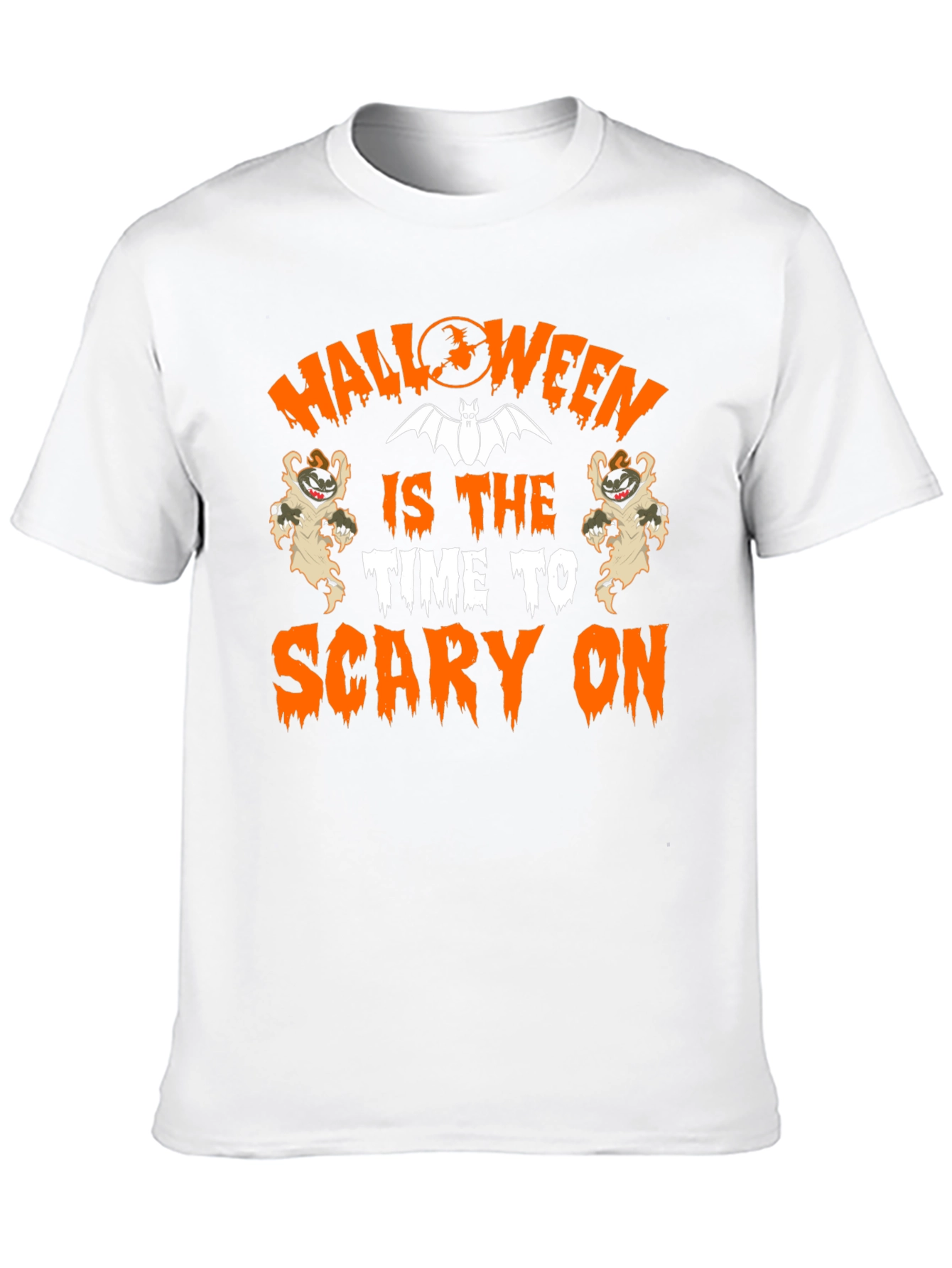 Halloween Scary On Black Graphic Tee
