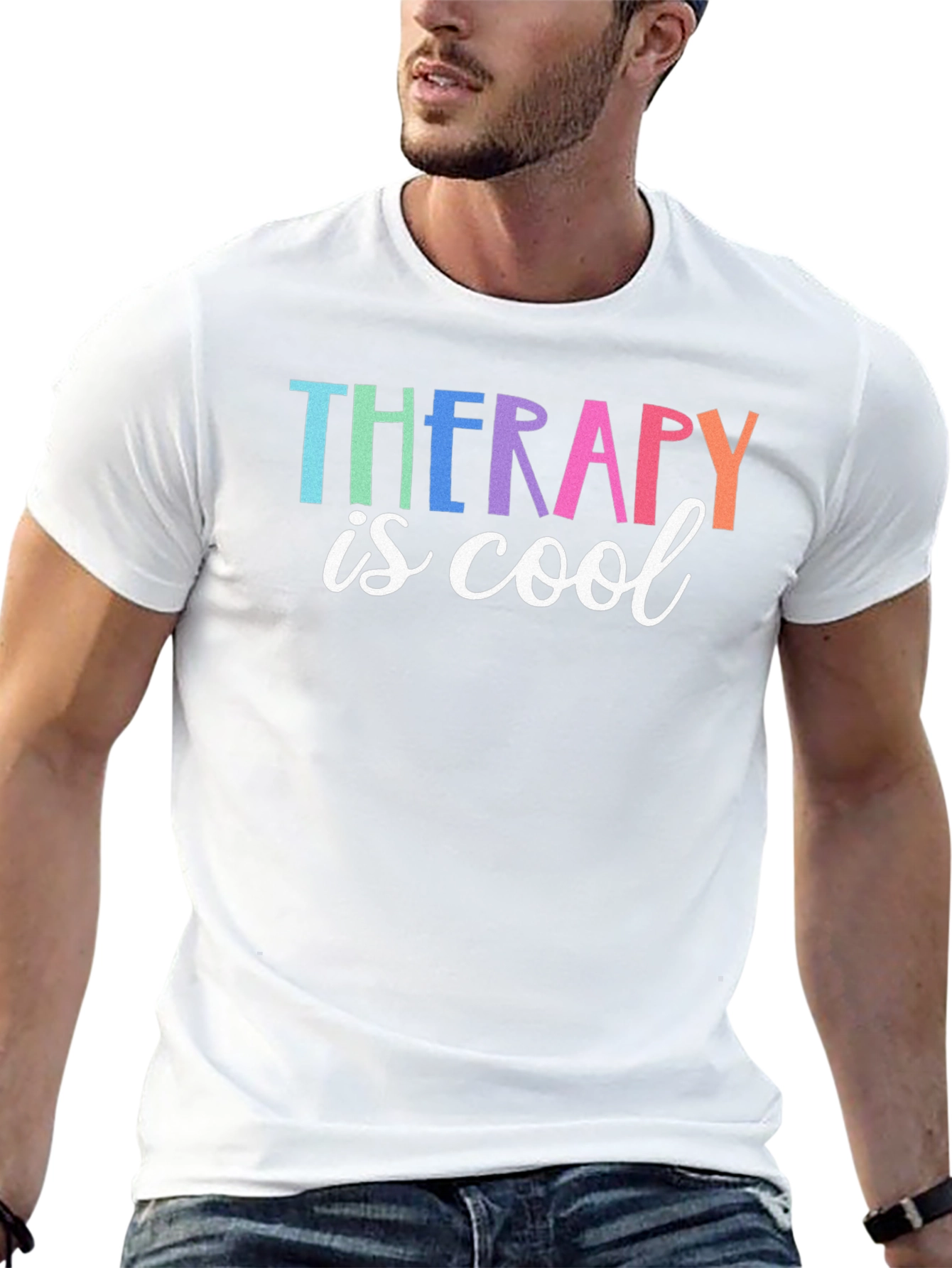 Therapy is Cool Graphic Tee - Black Unisex T-Shirt