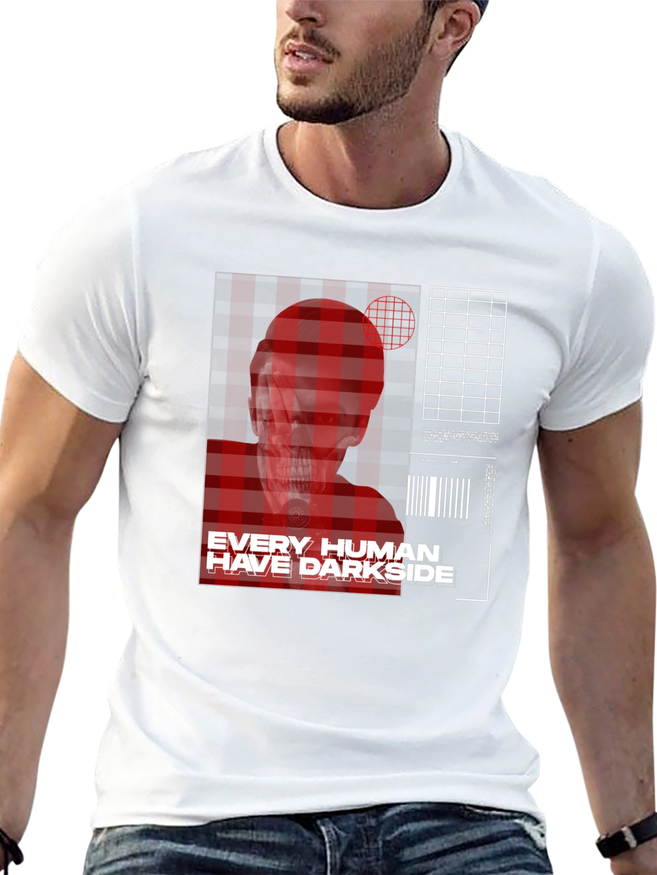 Edgy Human Darkside Graphic T-Shirt