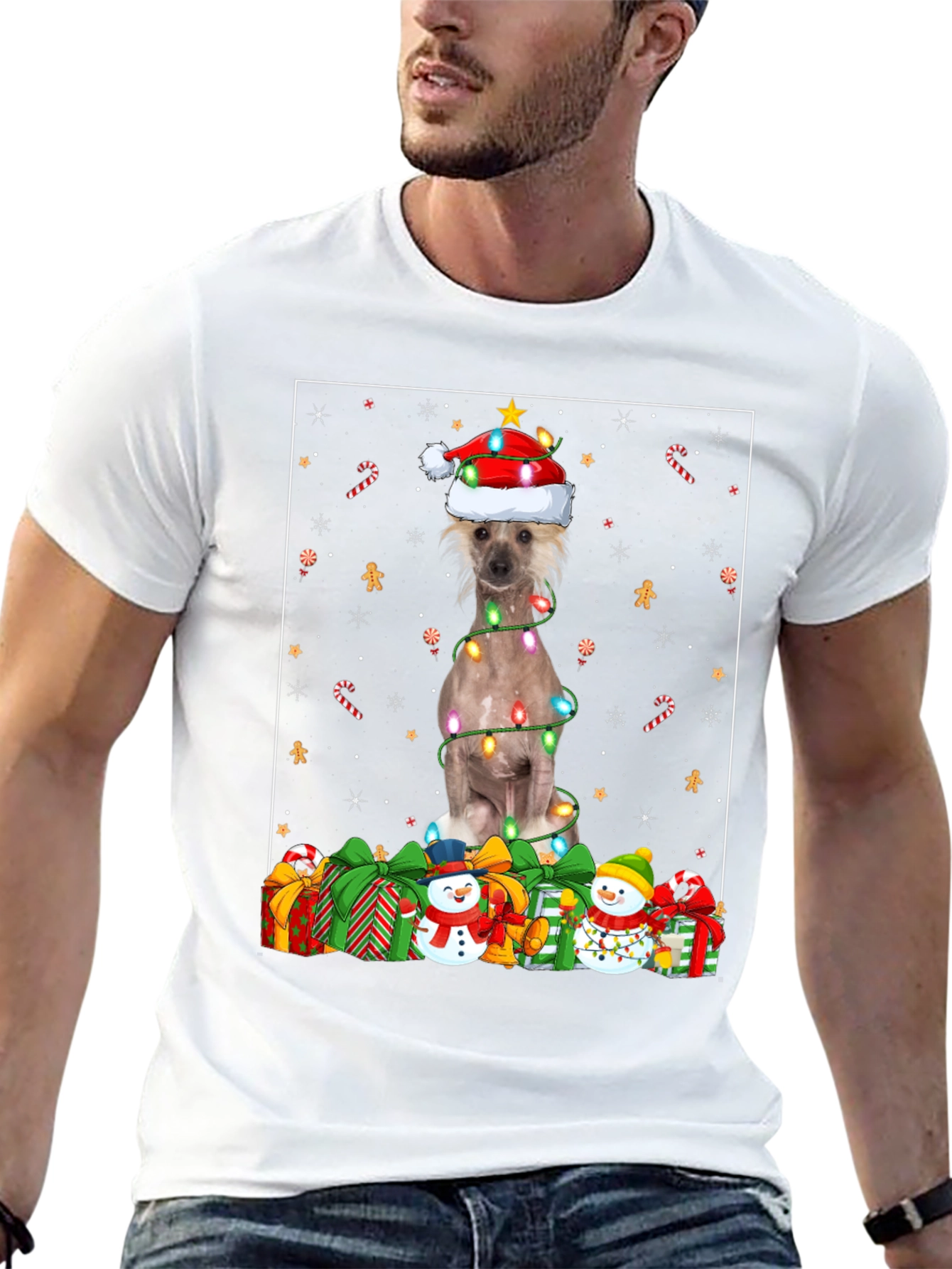 Festive Dog Christmas T-Shirt