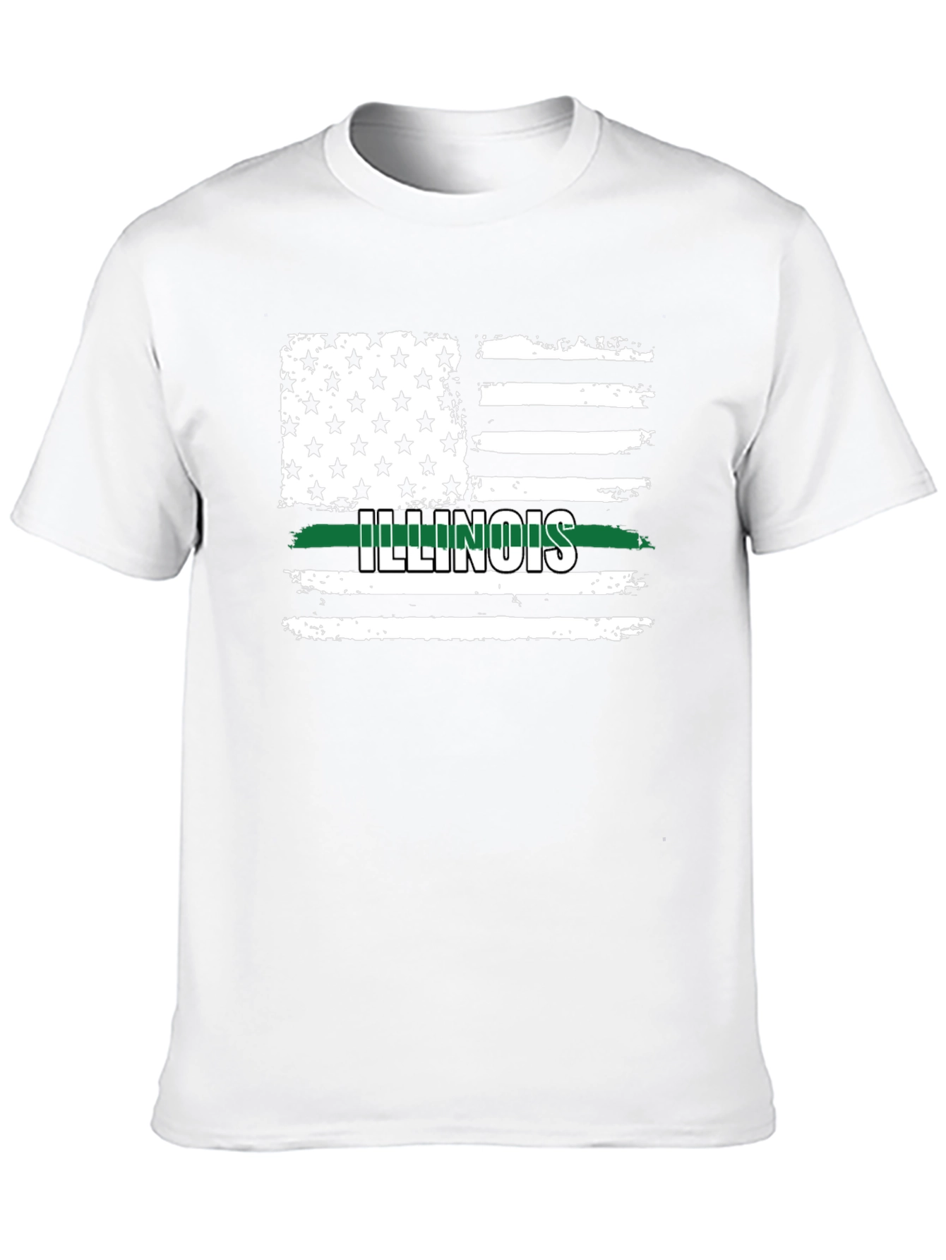 Illinois Flag T-Shirt - Thin Green Line