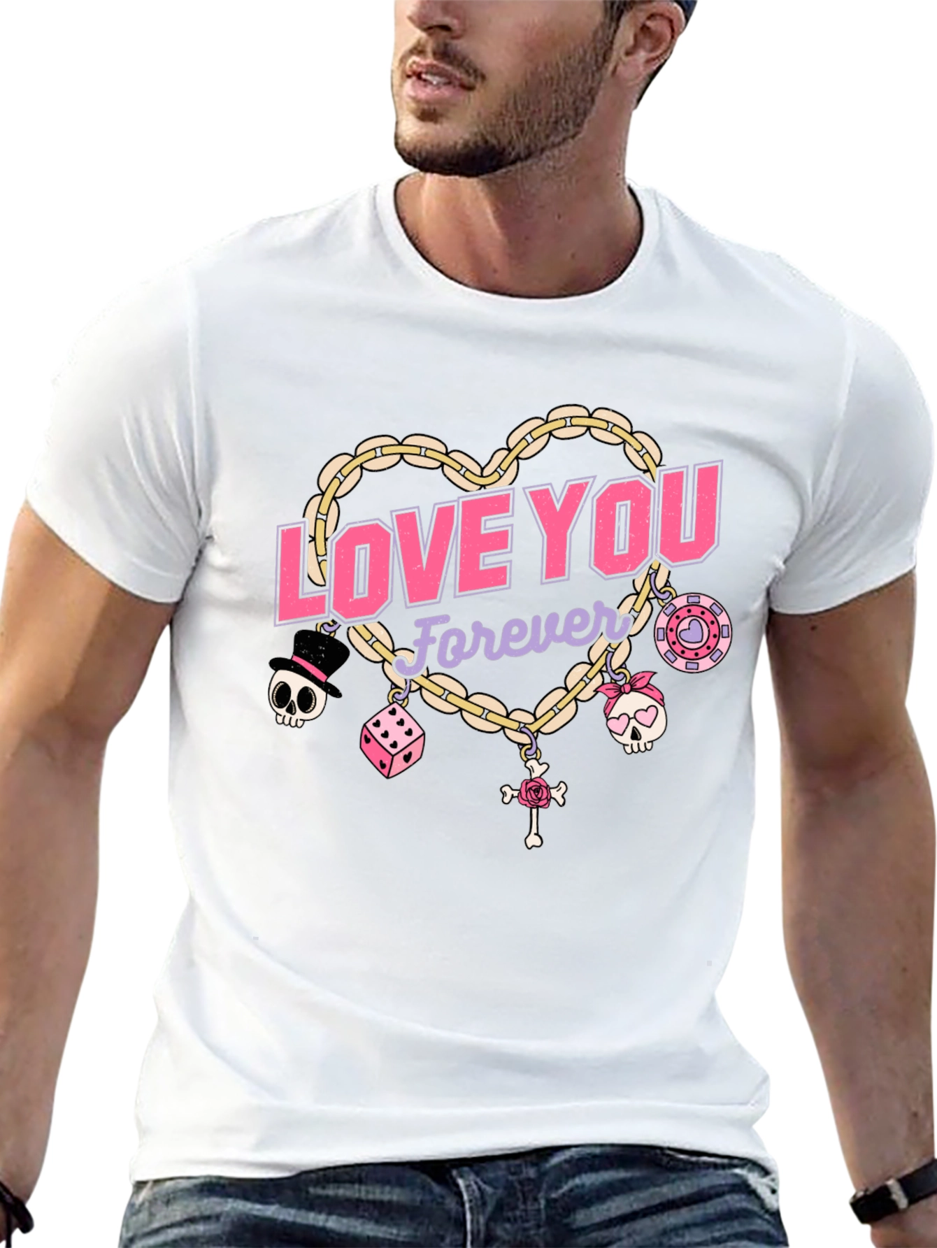 Love You Forever Chain Heart T-Shirt