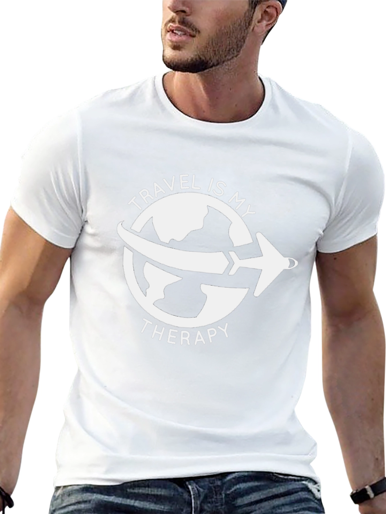 Travel Is My Therapy Graphic Tee - Adventure Shirt