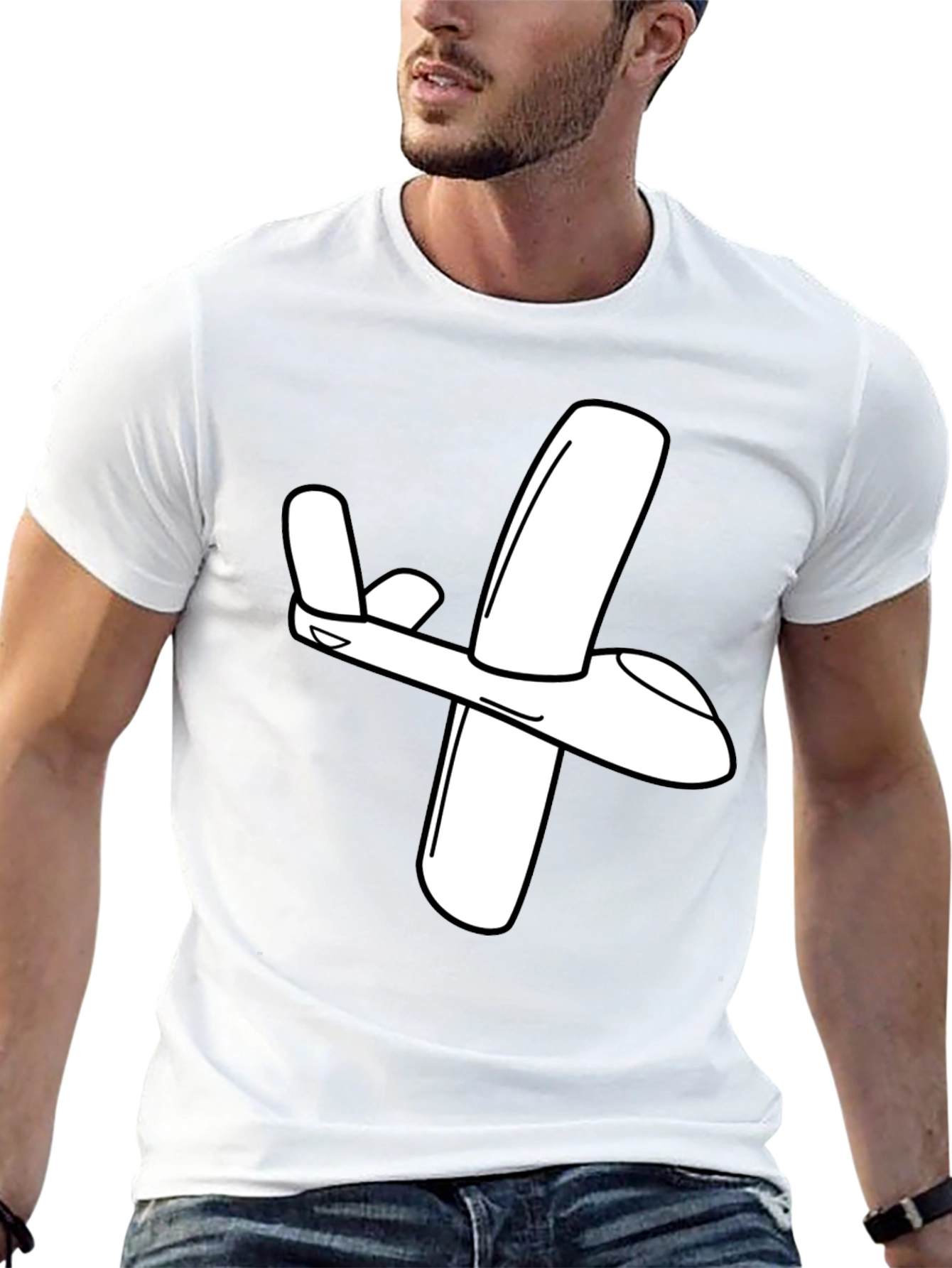 Airplane Graphic Tee - Classic Black T-Shirt