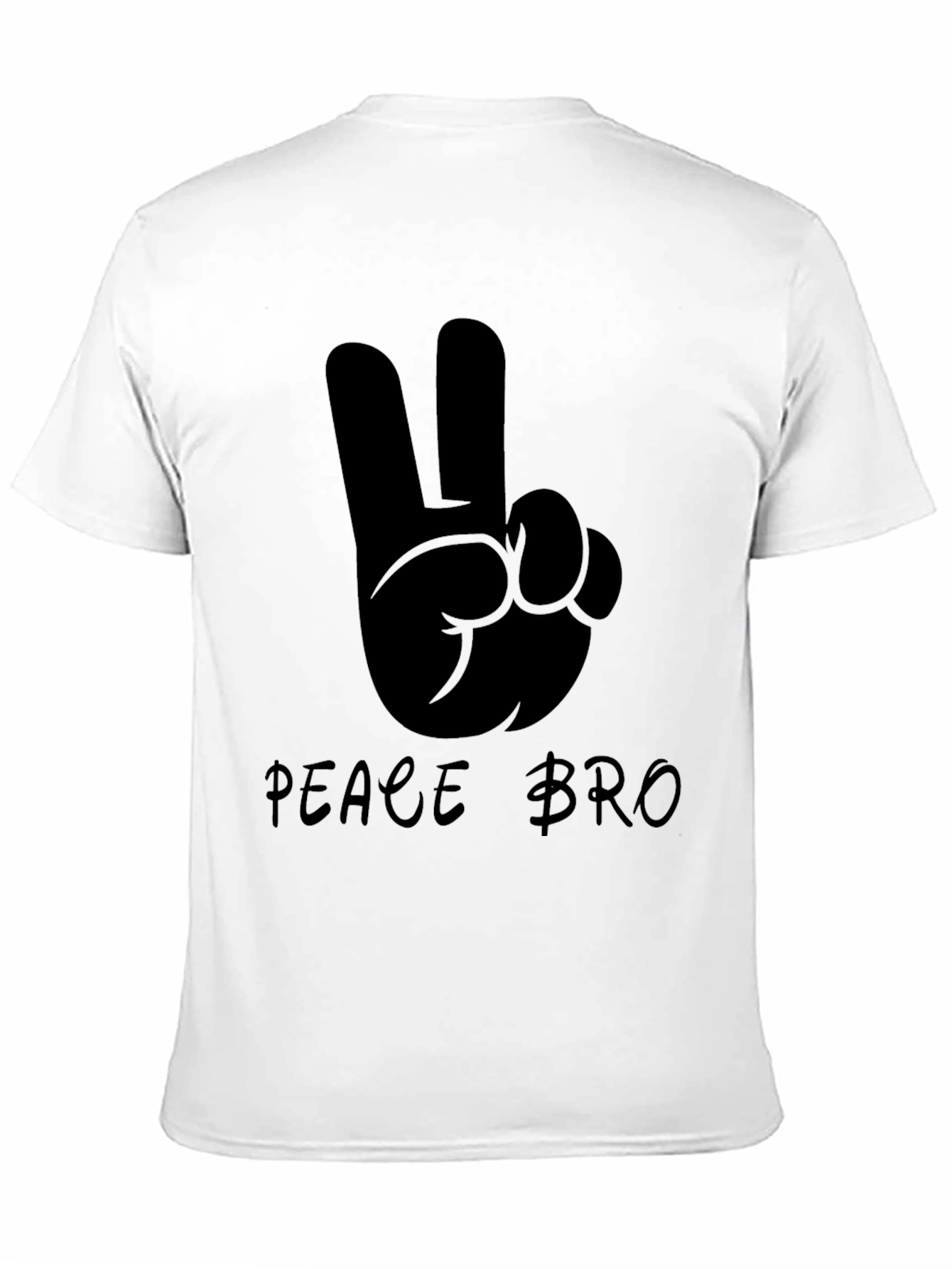 Peace Bro Graphic T-Shirt - Black