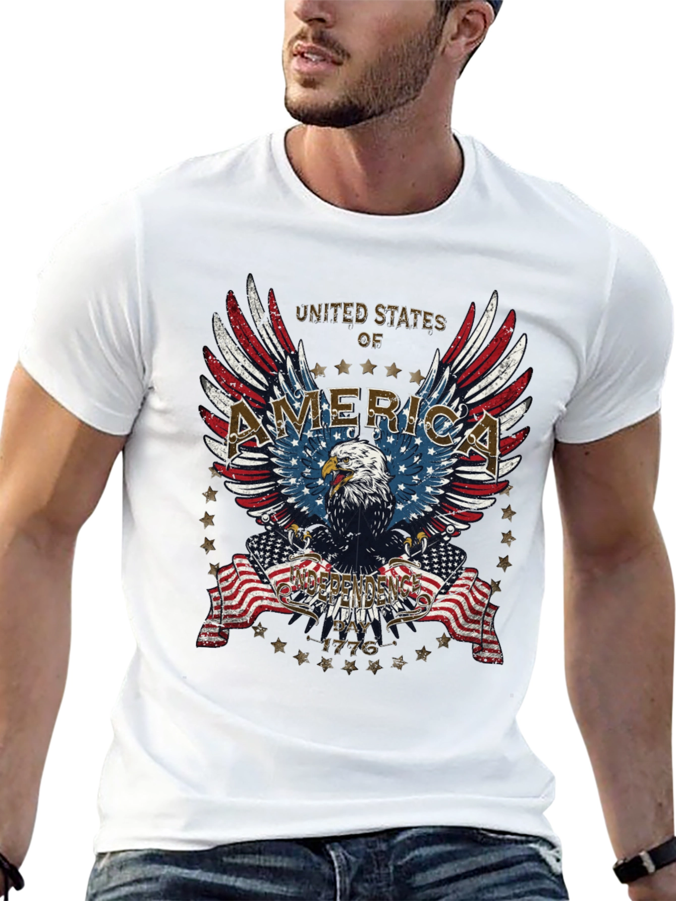 USA Eagle Independence Day T-Shirt