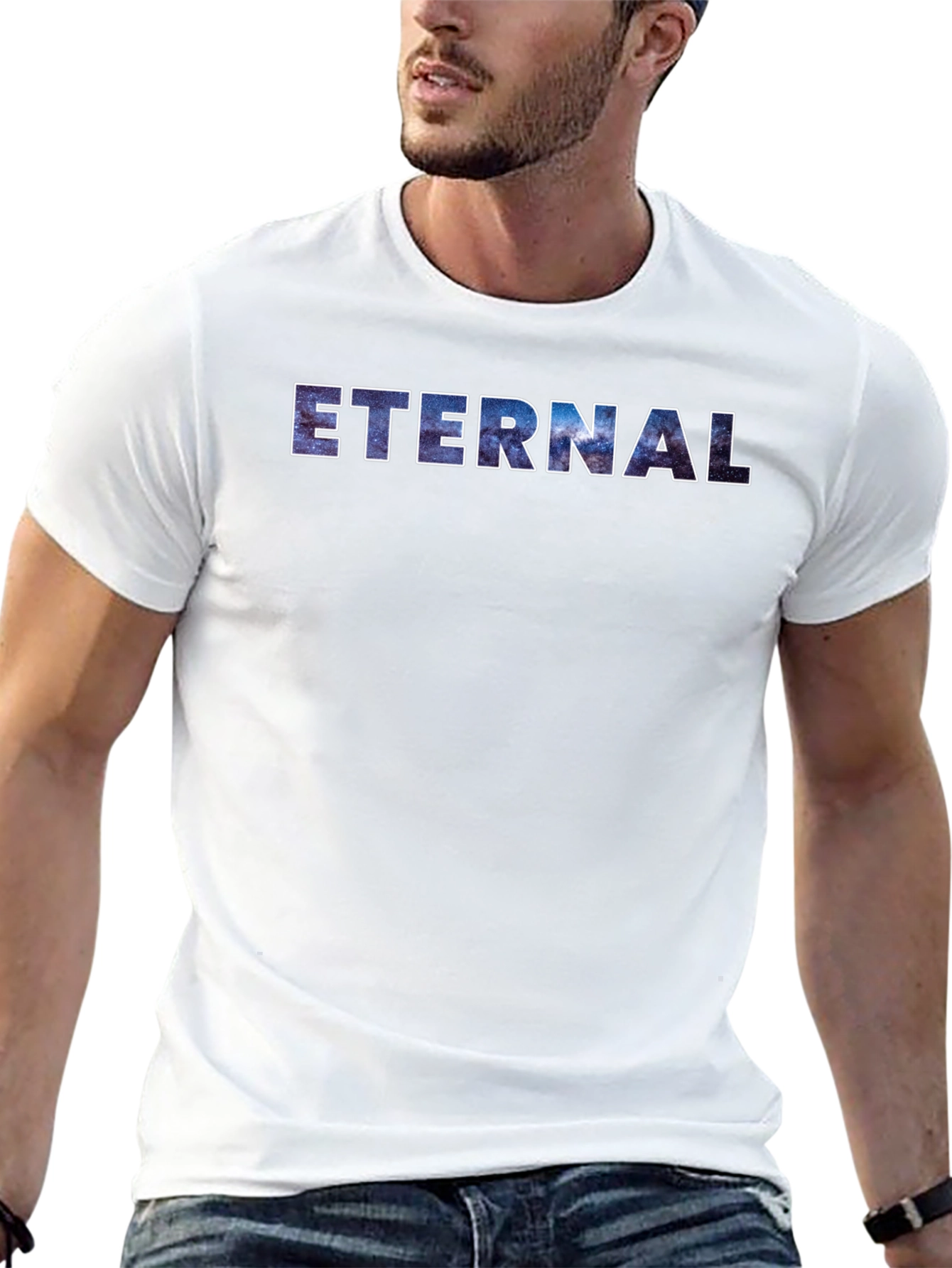 Eternal Galaxy Graphic Black T-Shirt