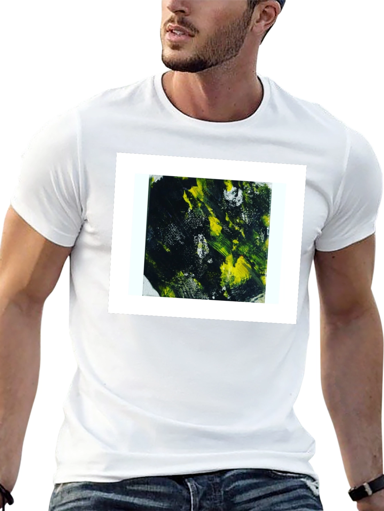Abstract Art Print Black Tee