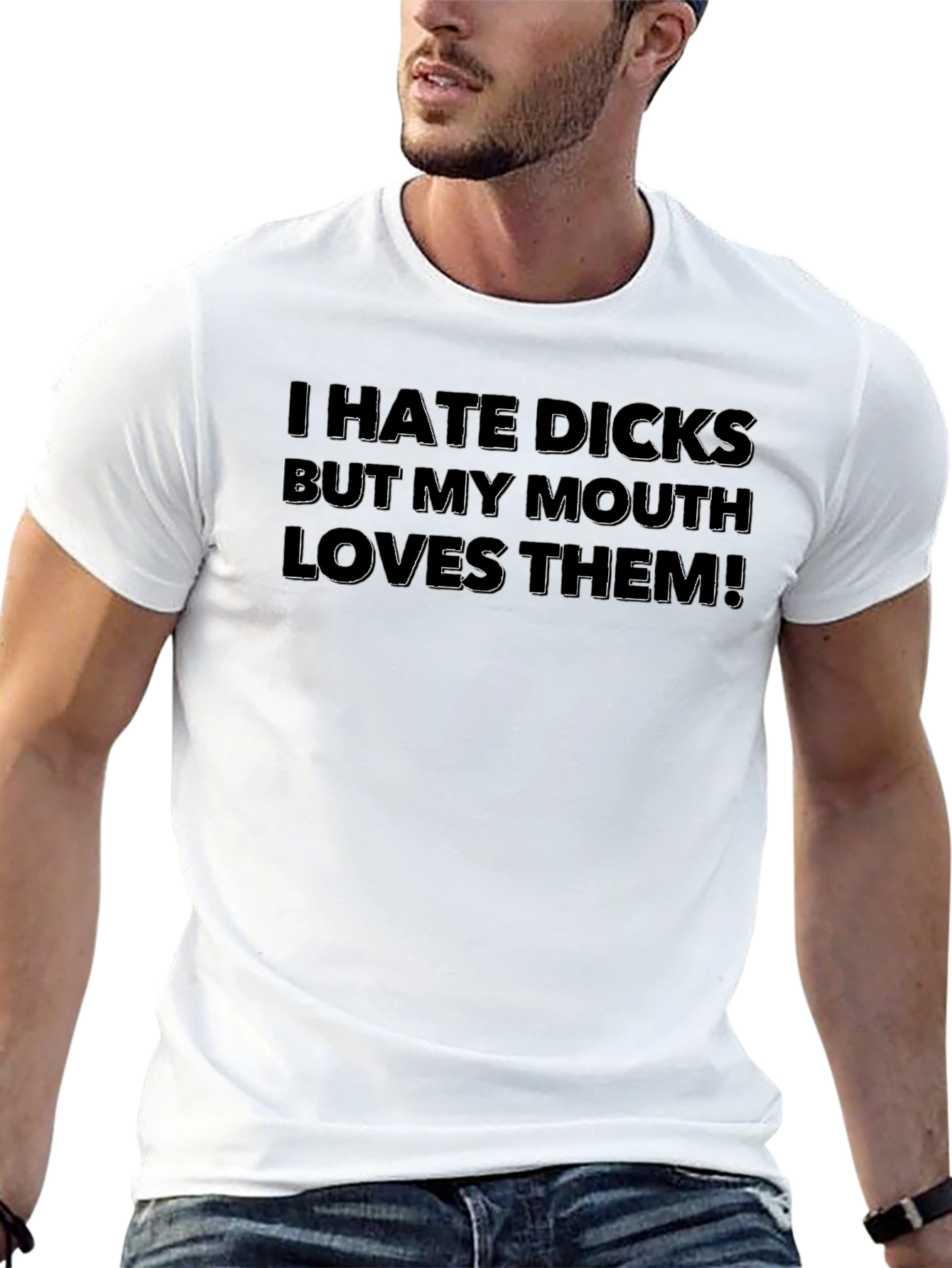 I Hate Dicks Funny Graphic Novelty T-Shirt