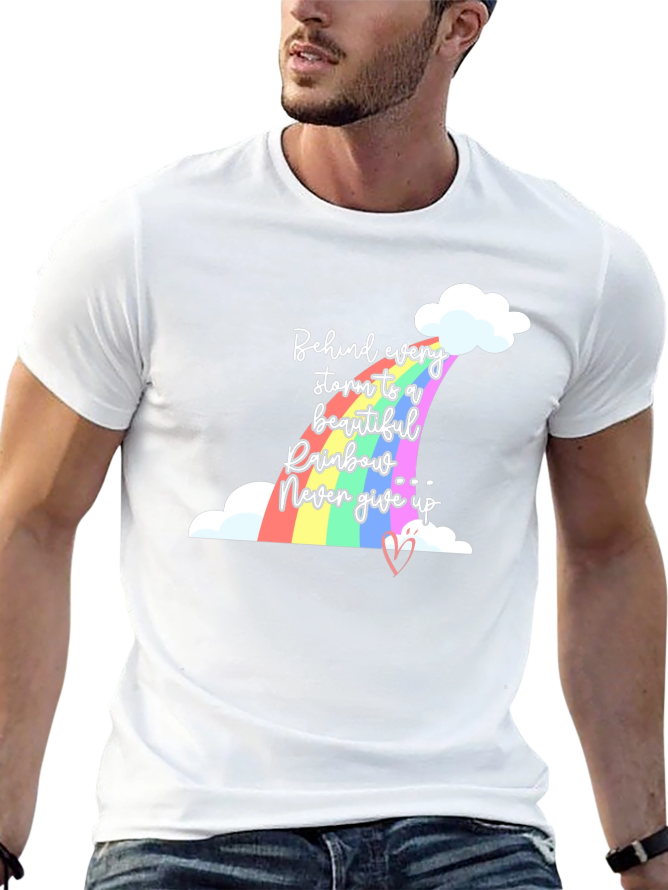 Rainbow T-Shirt - Behind Every Storm Graphic Tee