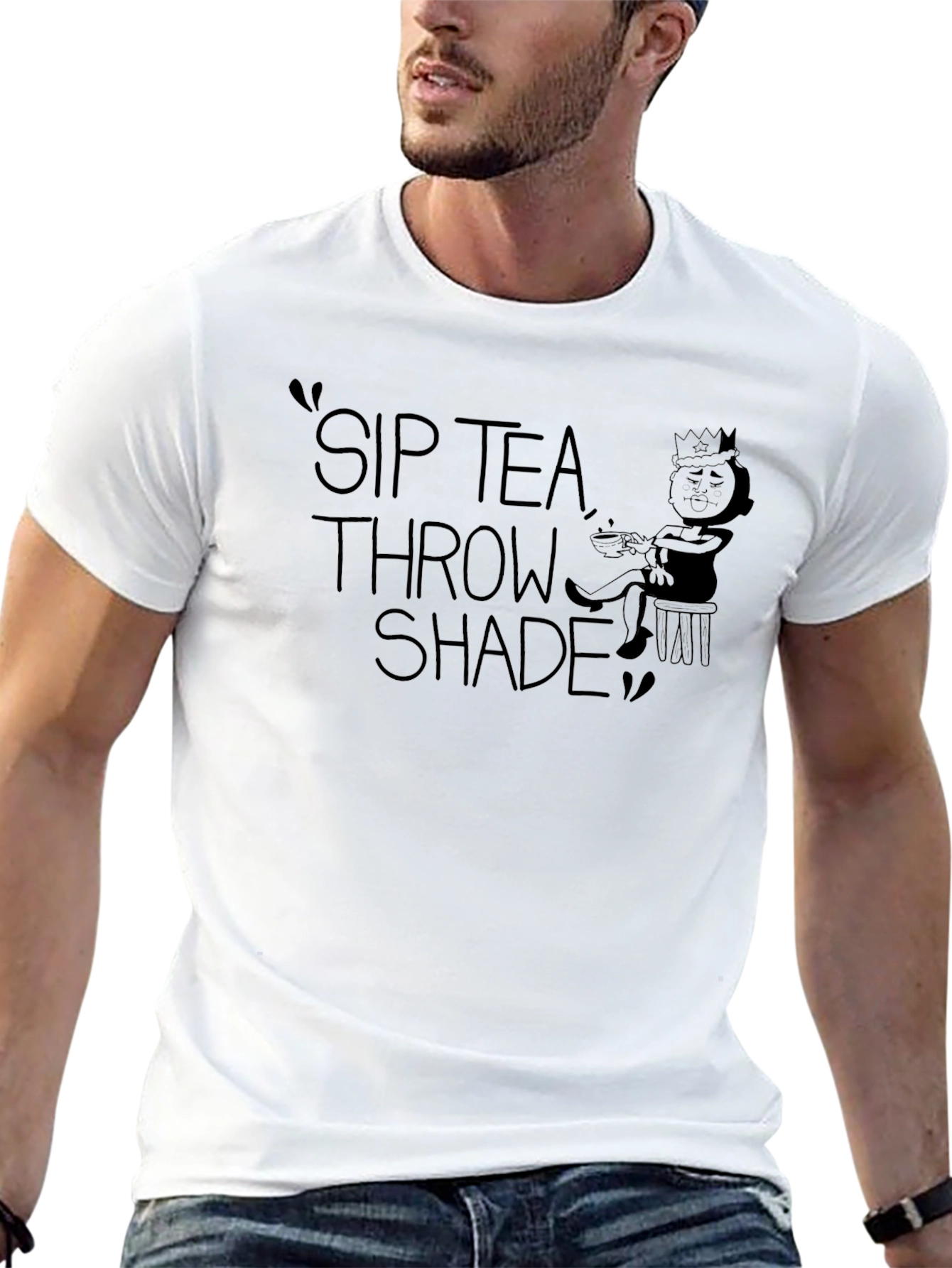 Sip Tea Throw Shade Graphic T-Shirt