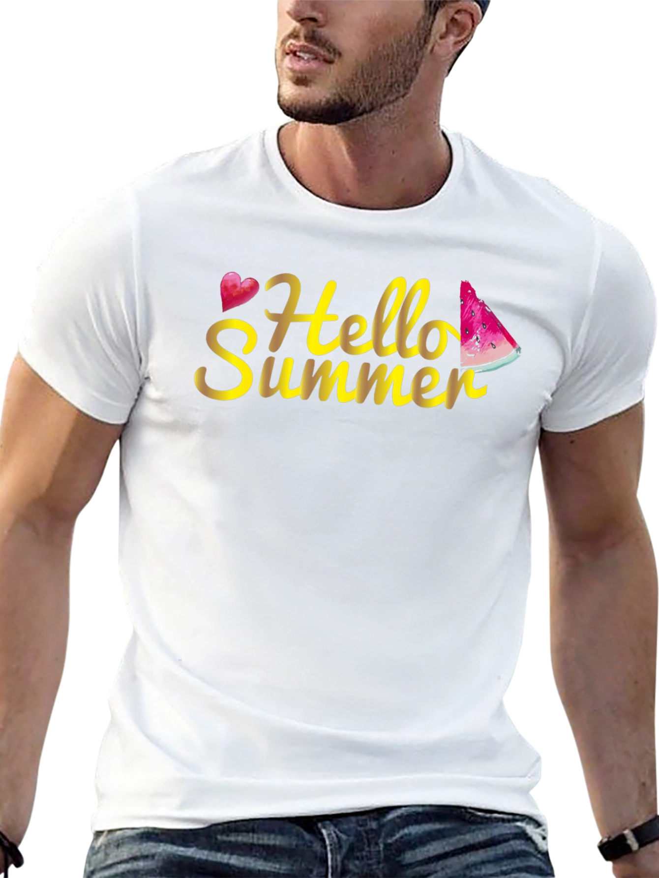 Hello Summer Black T-Shirt