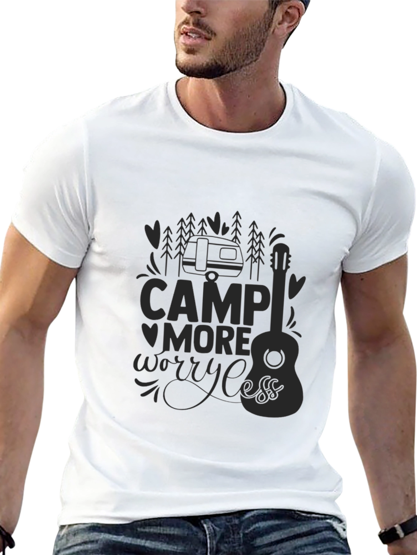 Camp More Worry Less Graphic T-Shirt
