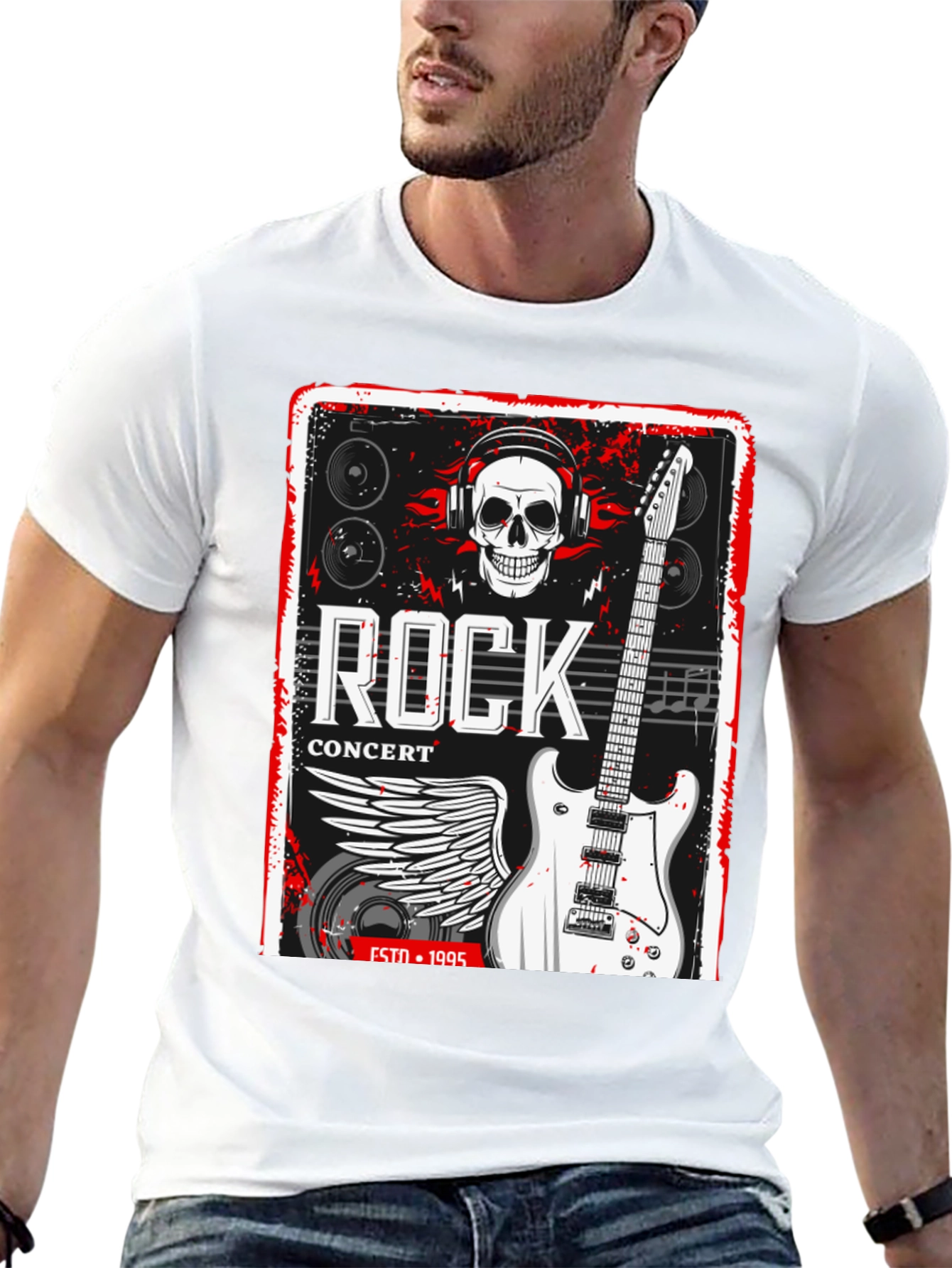Rock Concert Black Graphic Tee